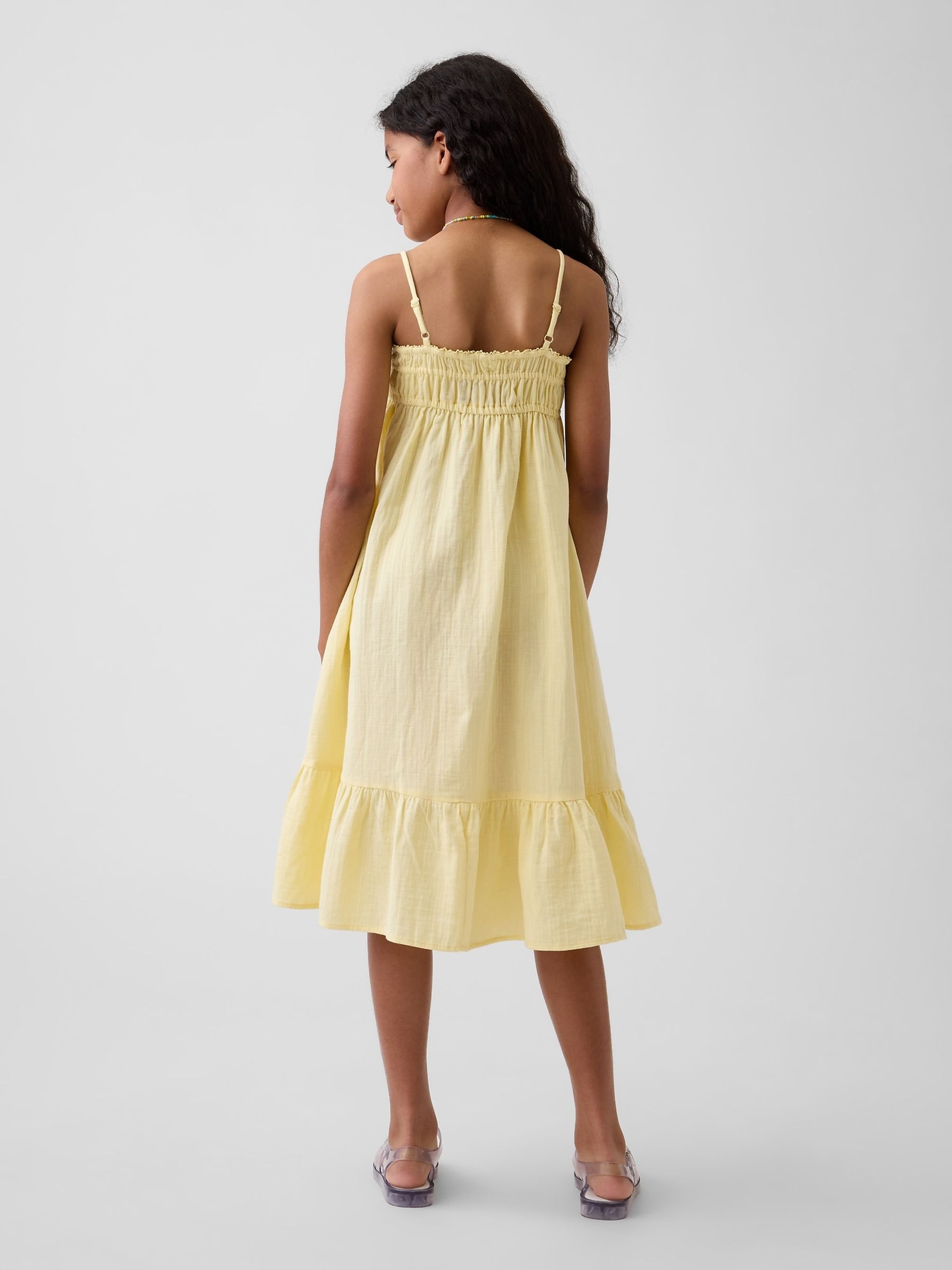 Yellow Gauze Midi Dress - Image 2 of 5
