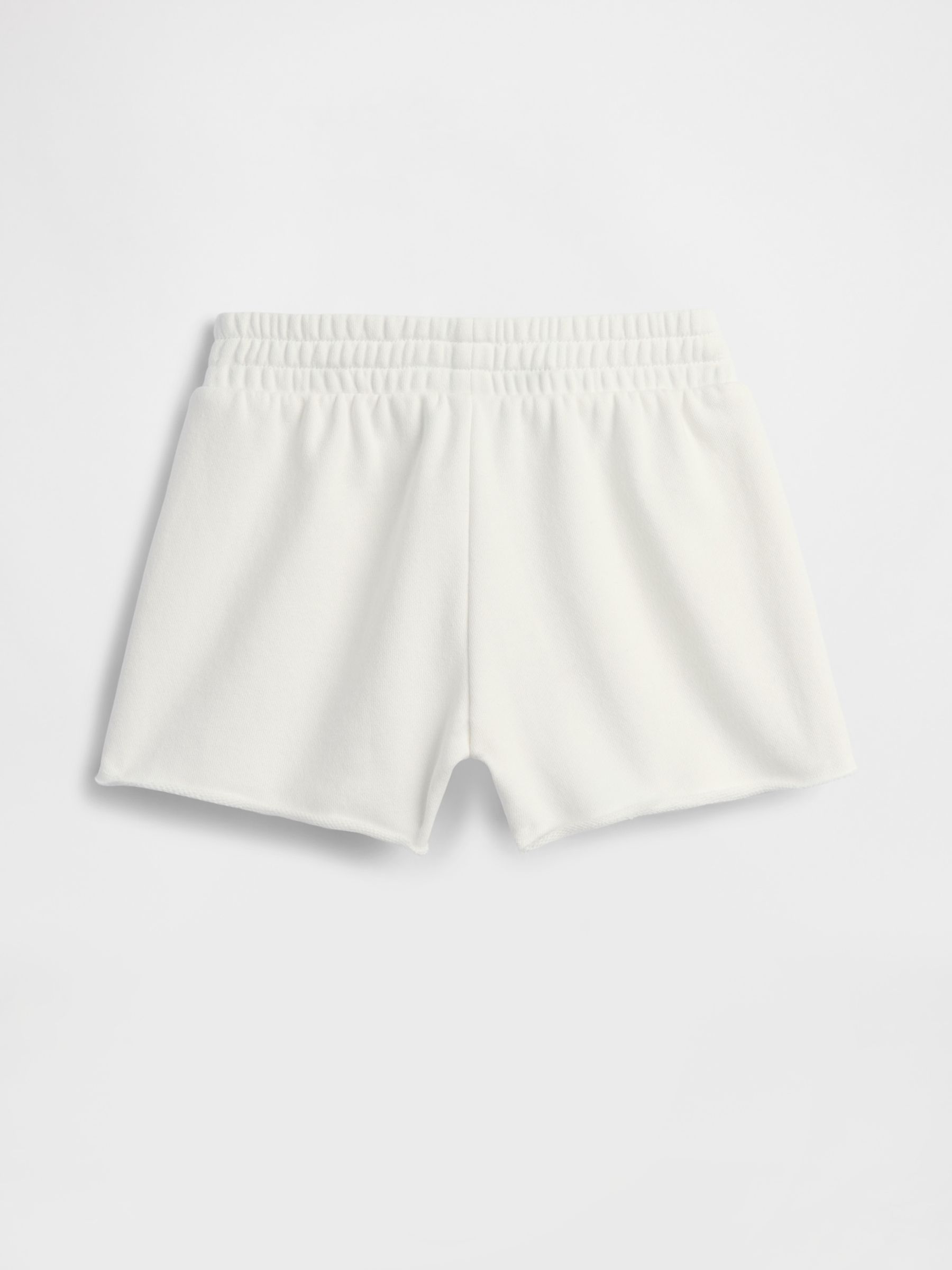White Pull On French Terry Shorts - Image 2 of 3