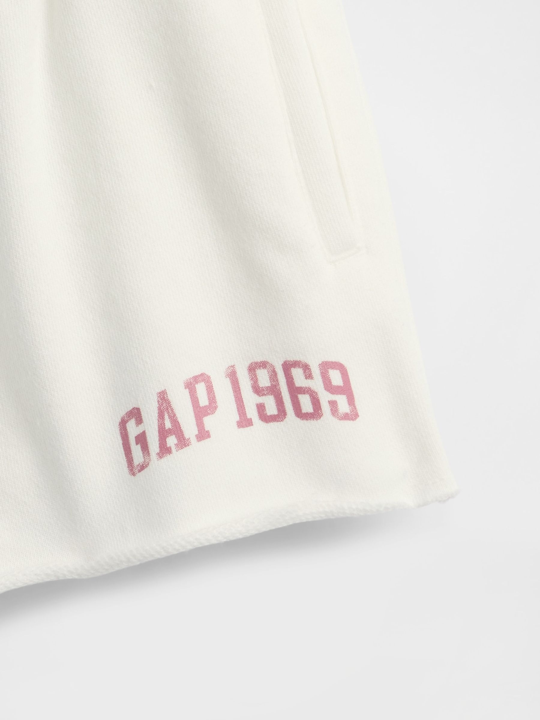 White Pull On French Terry Shorts - Image 3 of 3