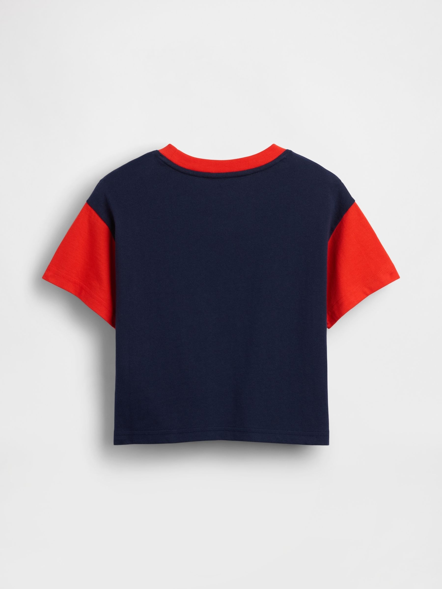 Red/Navy Mickey Mouse Disney Graphic Short Sleeve T-Shirt - Image 2 of 3
