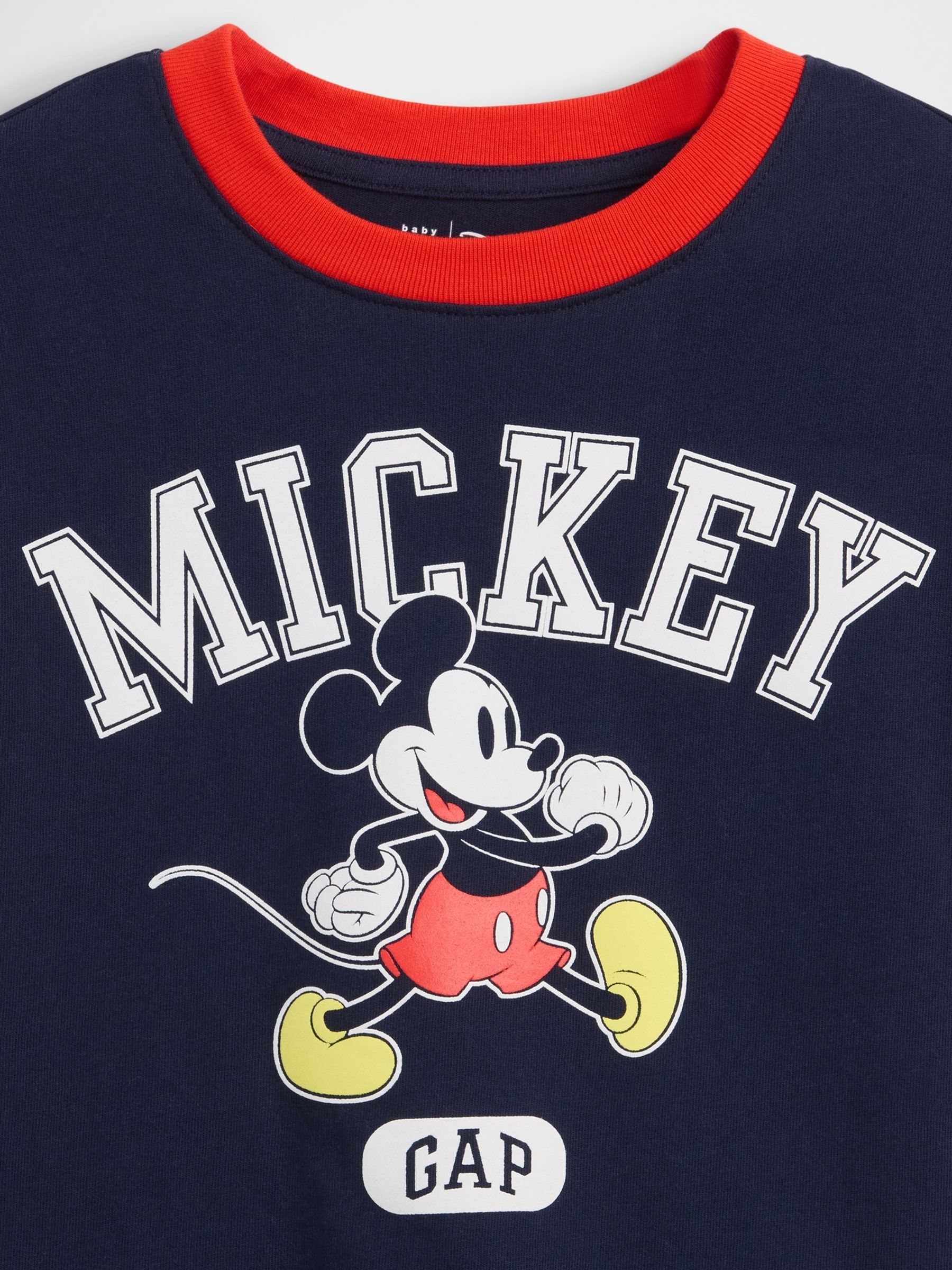 Red/Navy Mickey Mouse Disney Graphic Short Sleeve T-Shirt - Image 3 of 3