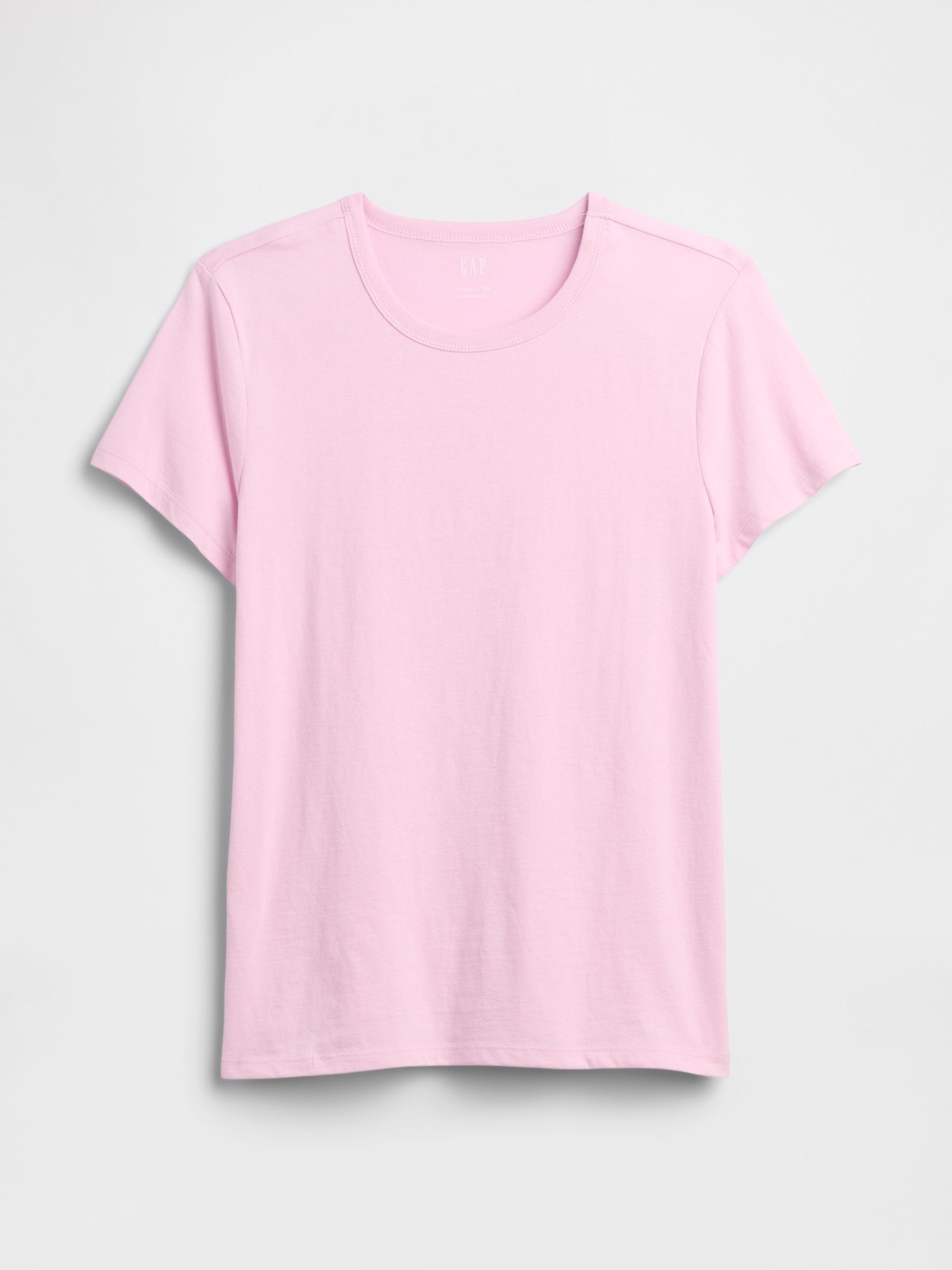 Light Pink Crew Neck Favourite Crew Neck Short Sleeve T-Shirt - Image 5 of 5