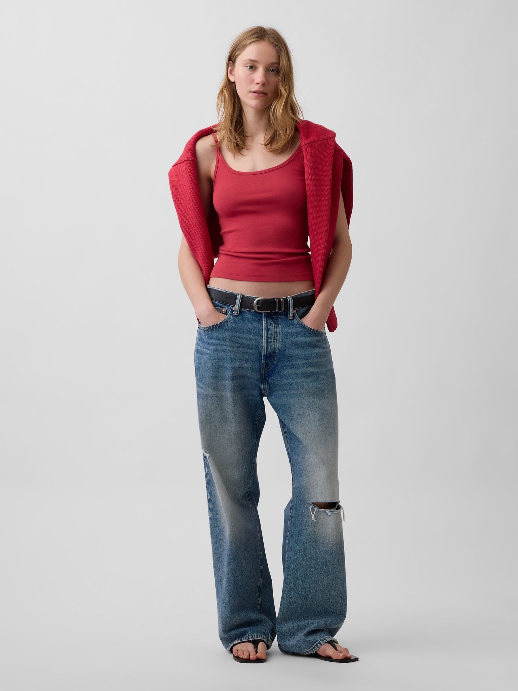 Red Modern Crop Cami - Image 3 of 3