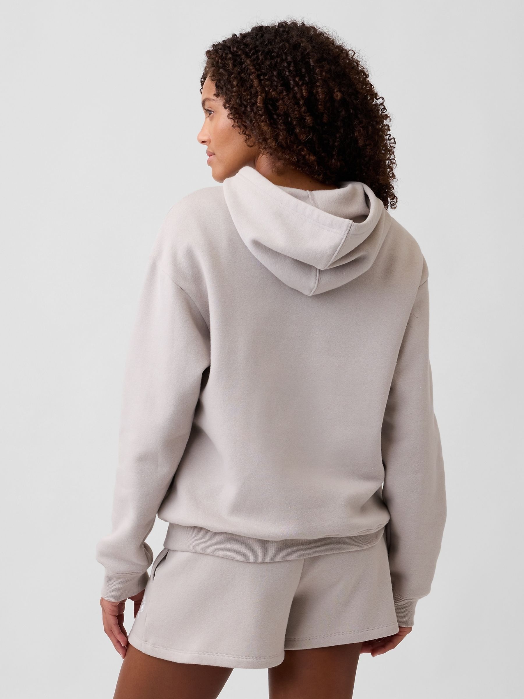 Beige Relaxed Logo Hoodie - Image 2 of 5