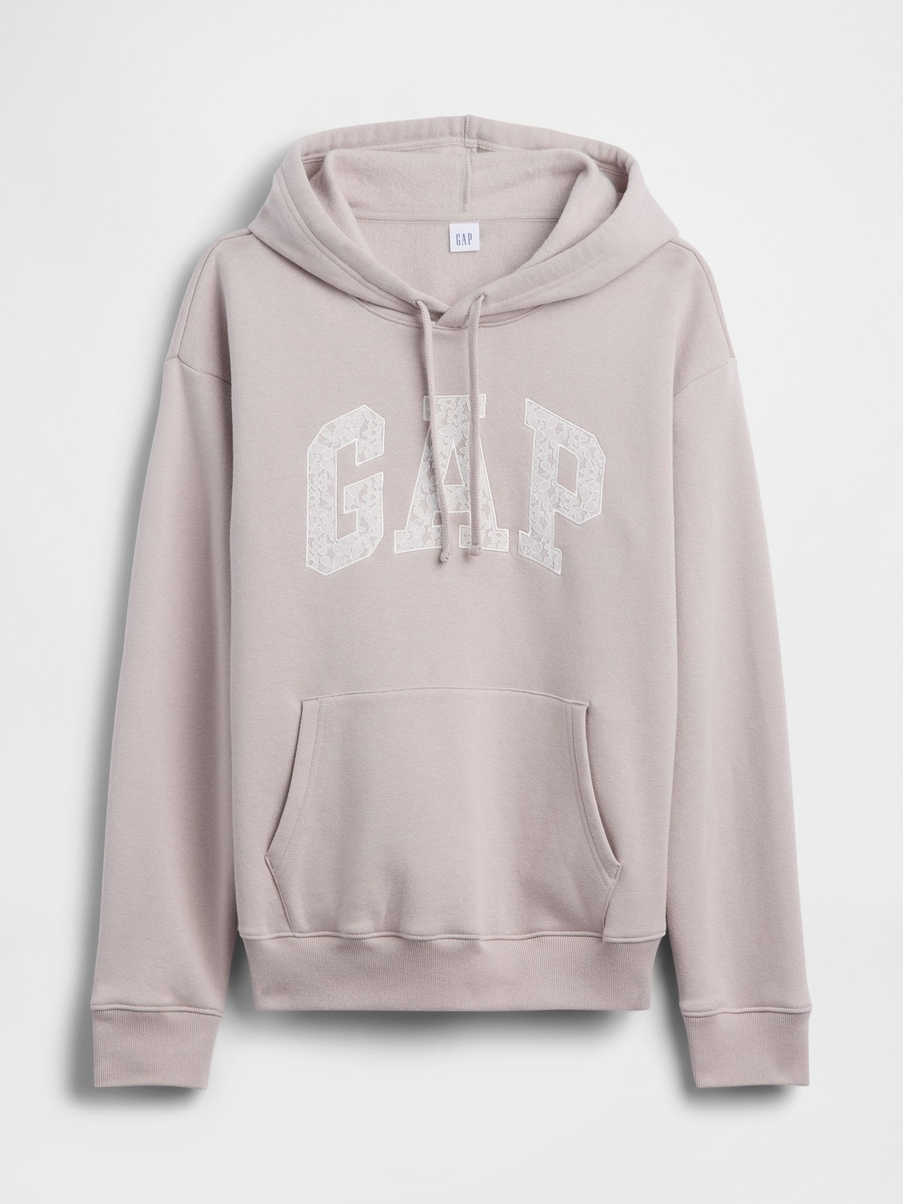Beige Relaxed Logo Hoodie - Image 5 of 5