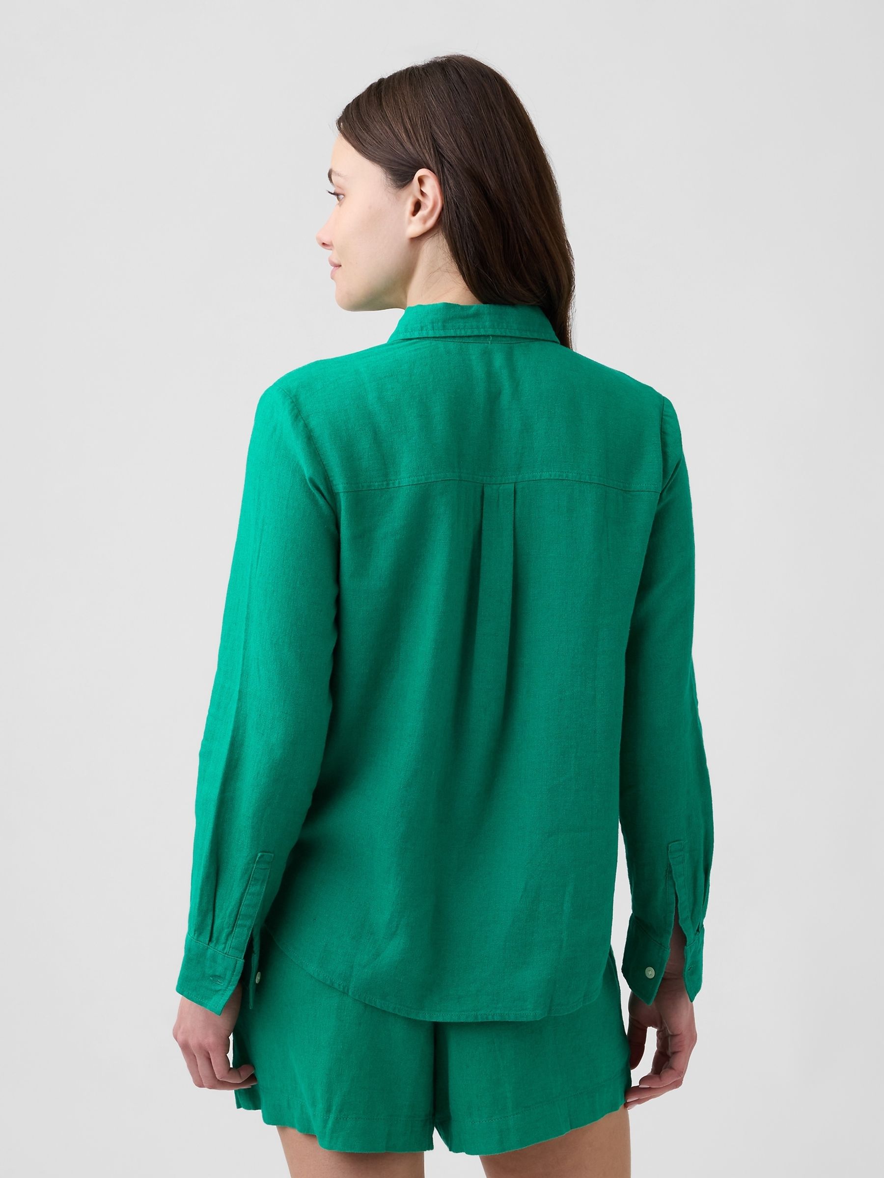 Green Easy Linen Shirt - Image 2 of 5