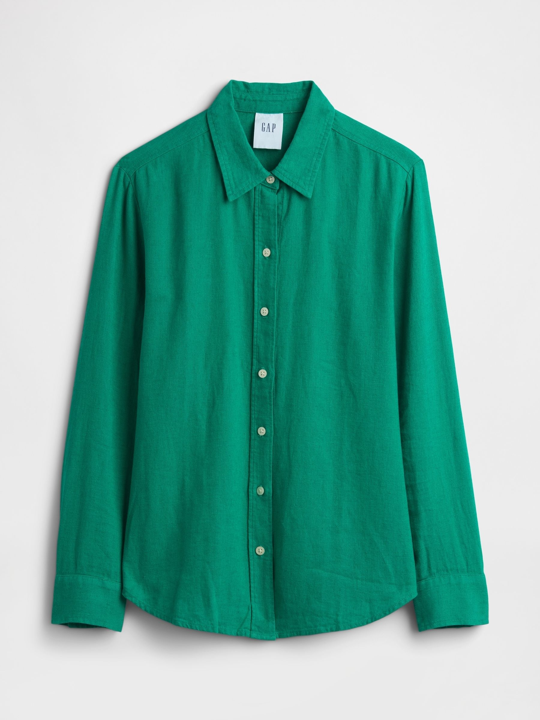 Green Easy Linen Shirt - Image 5 of 5