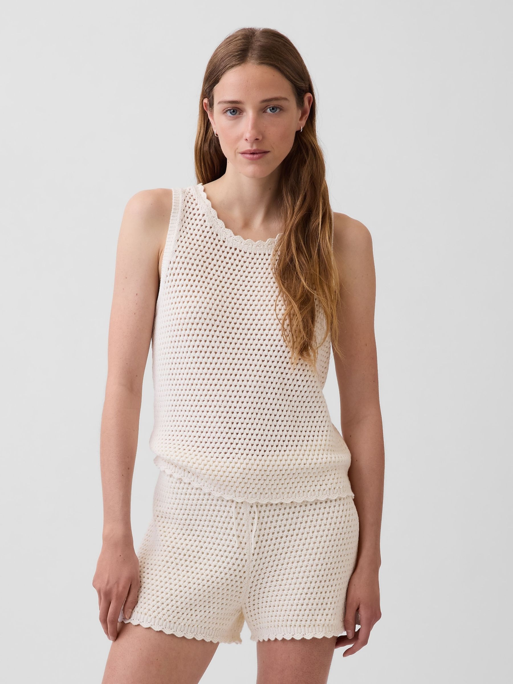 Cream Crochet Vest Top - Image 1 of 4