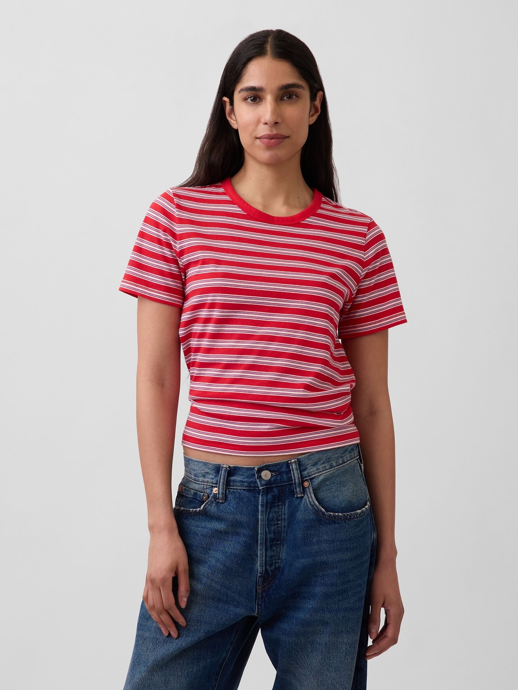 Red Stripe VintageSoft Short Sleeve T-Shirt - Image 1 of 4