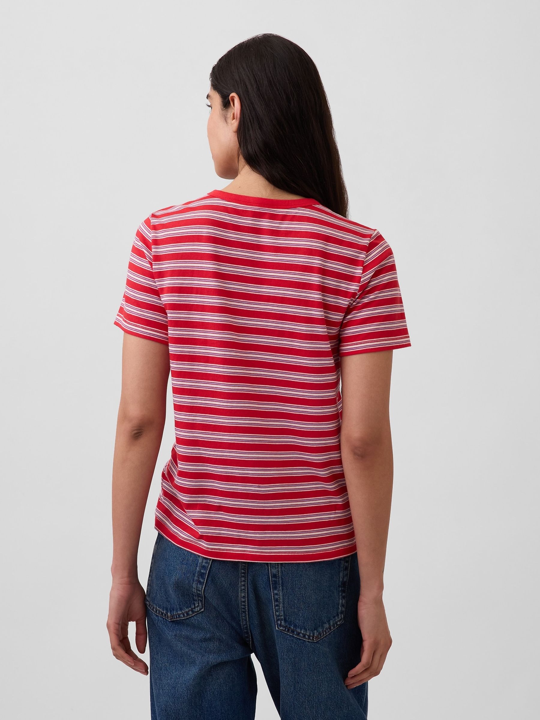 Red Stripe VintageSoft Short Sleeve T-Shirt - Image 2 of 4 Red Stripe VintageSoft Short Sleeve T-Shirt - Image 2 of 4