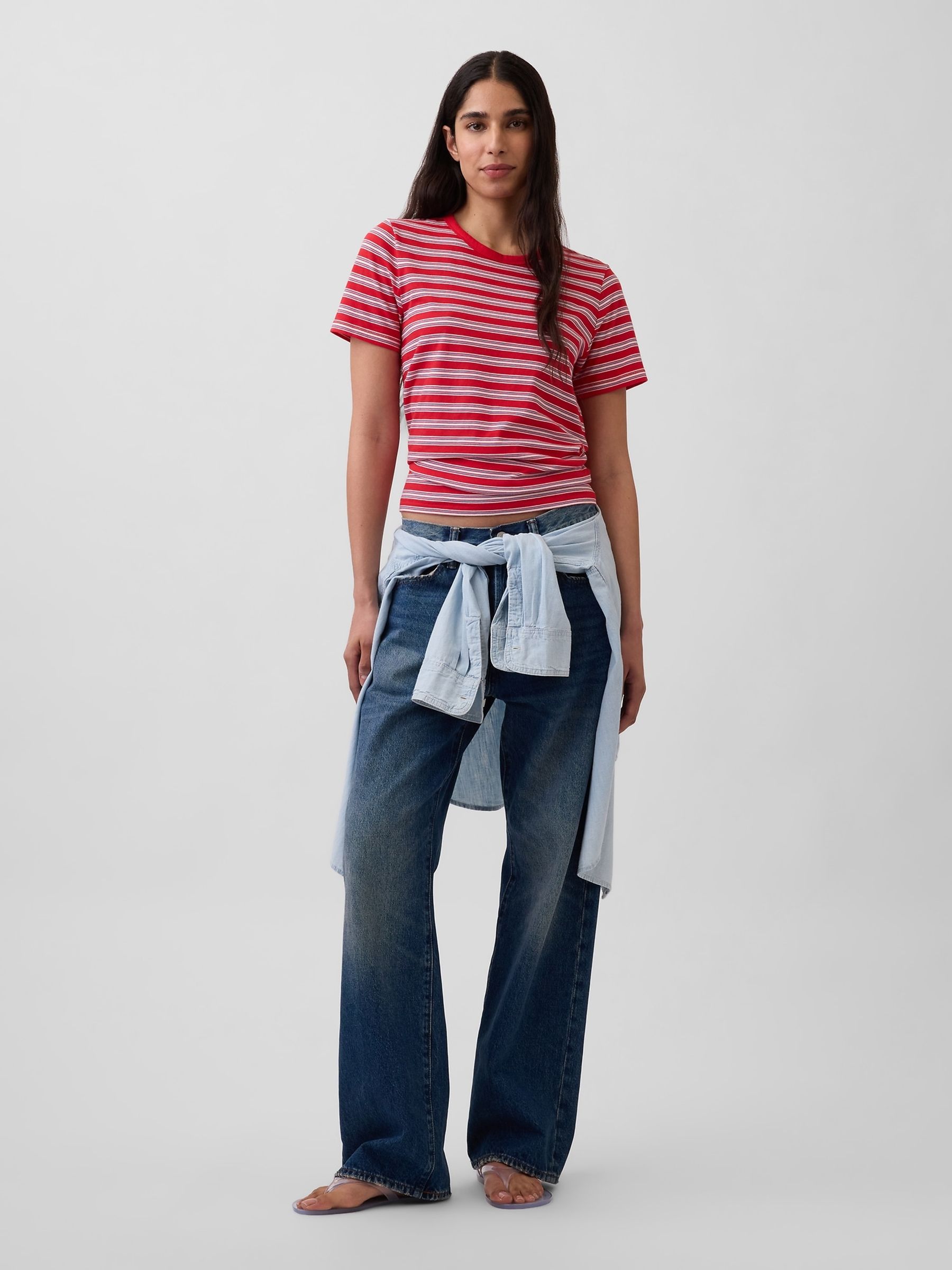Red Stripe VintageSoft Short Sleeve T-Shirt - Image 3 of 4