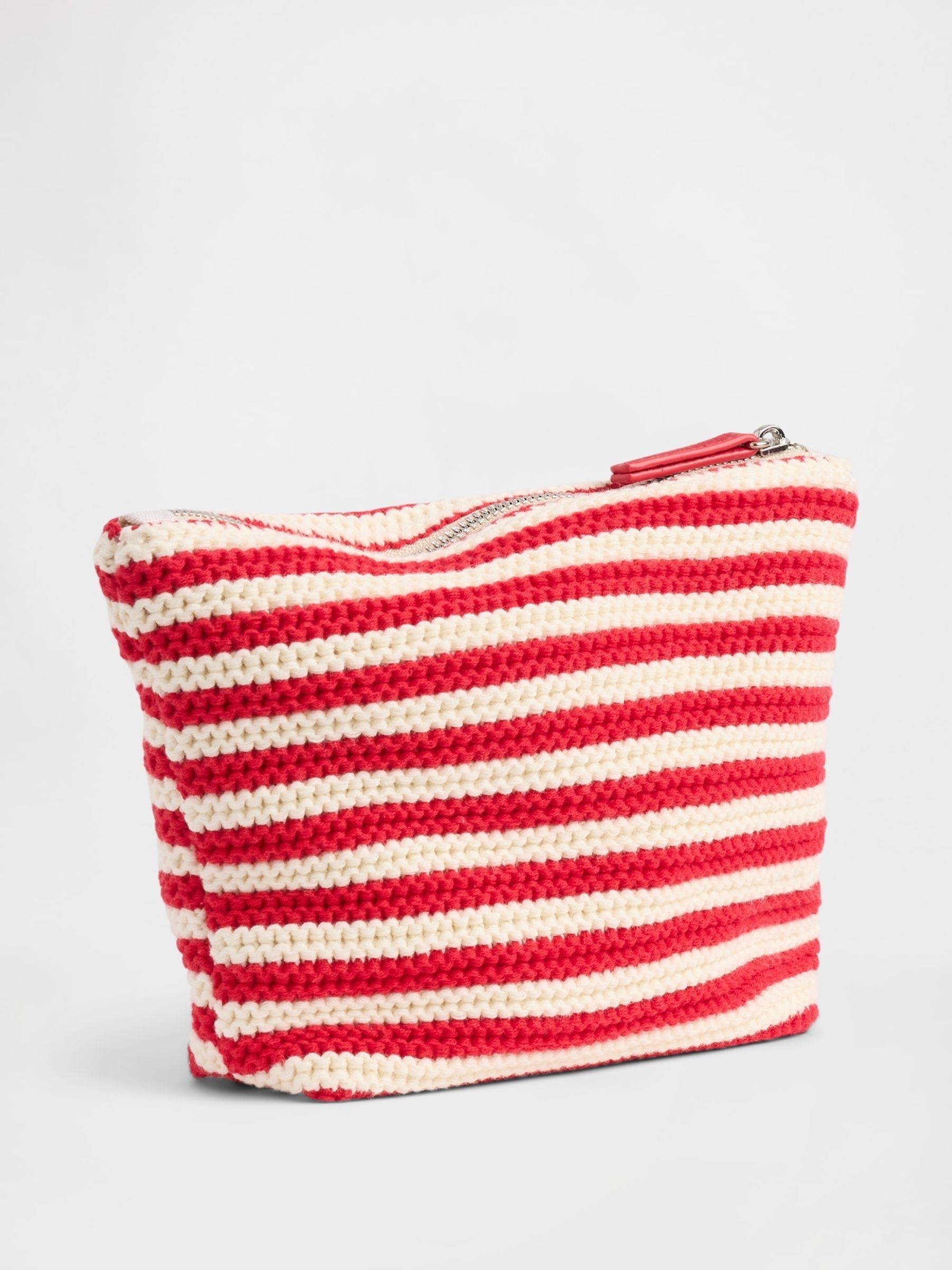 Red Crochet Zip Pouch - Image 2 of 3 Red Crochet Zip Pouch - Image 2 of 3