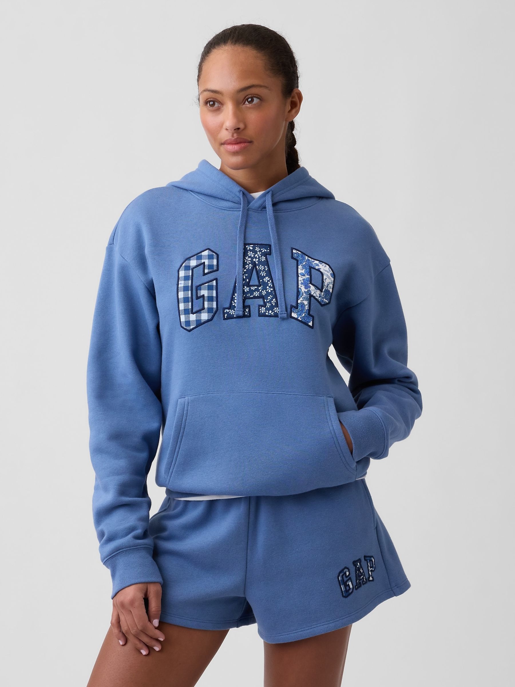 Blue Relaxed Gap Logo Hoodie - Image 1 of 5