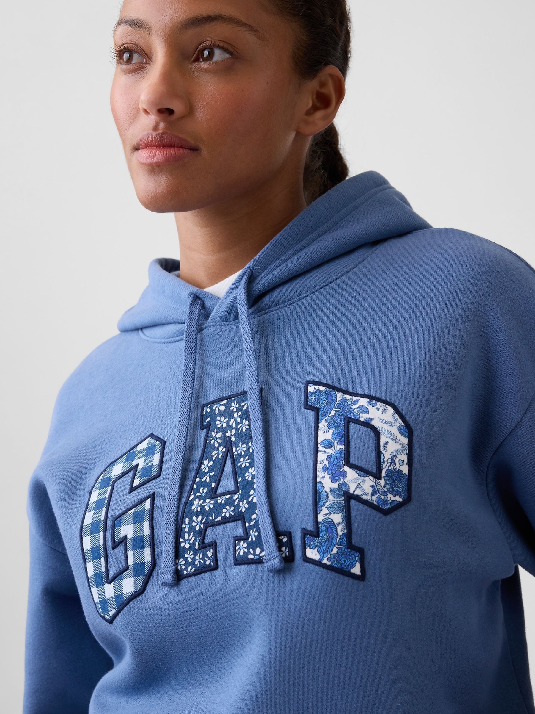 Blue Relaxed Gap Logo Hoodie - Image 4 of 5