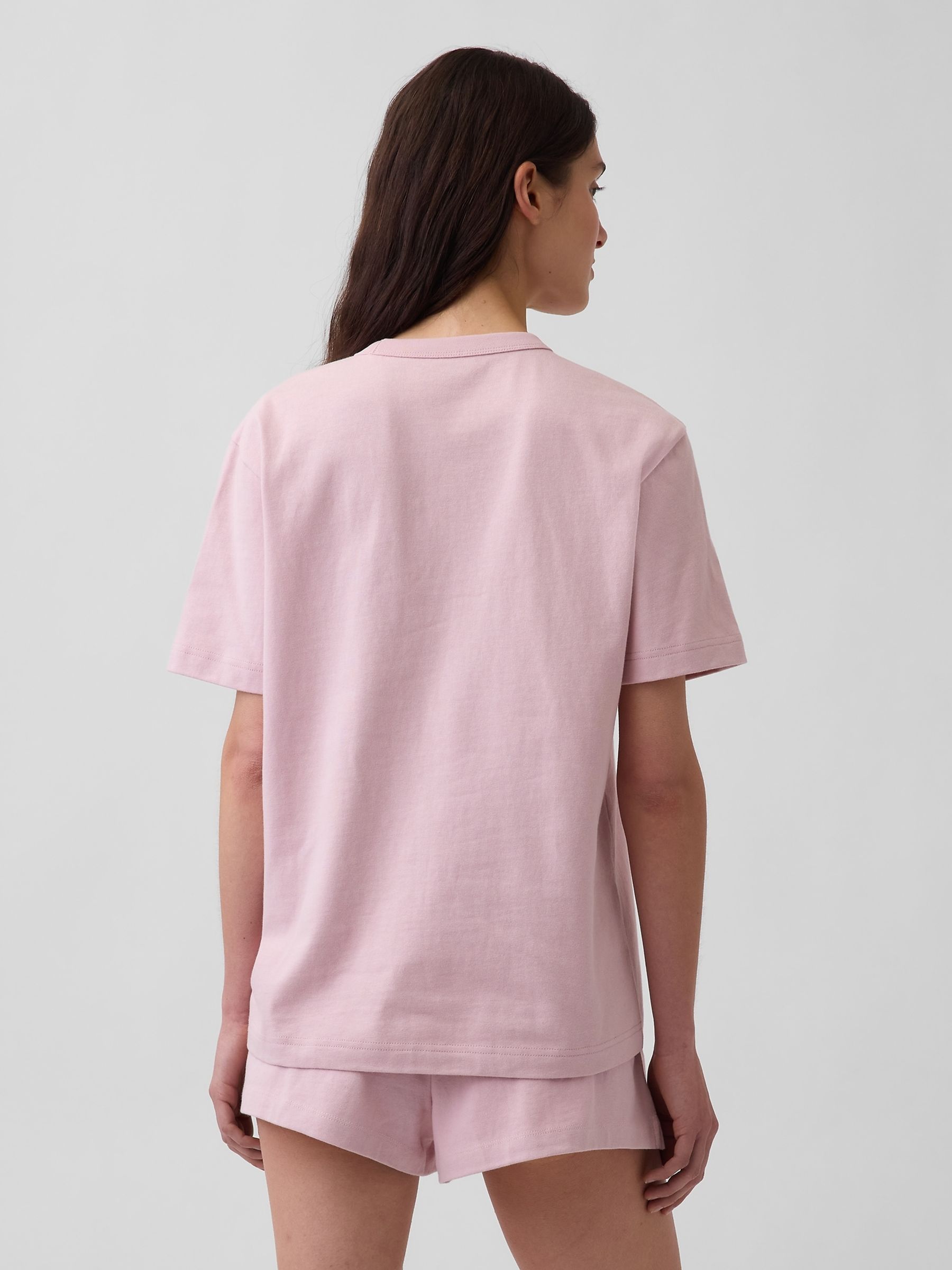 Pink NAP Logo Oversized Pyjama Top - Image 2 of 4 Pink NAP Logo Oversized Pyjama Top - Image 2 of 4