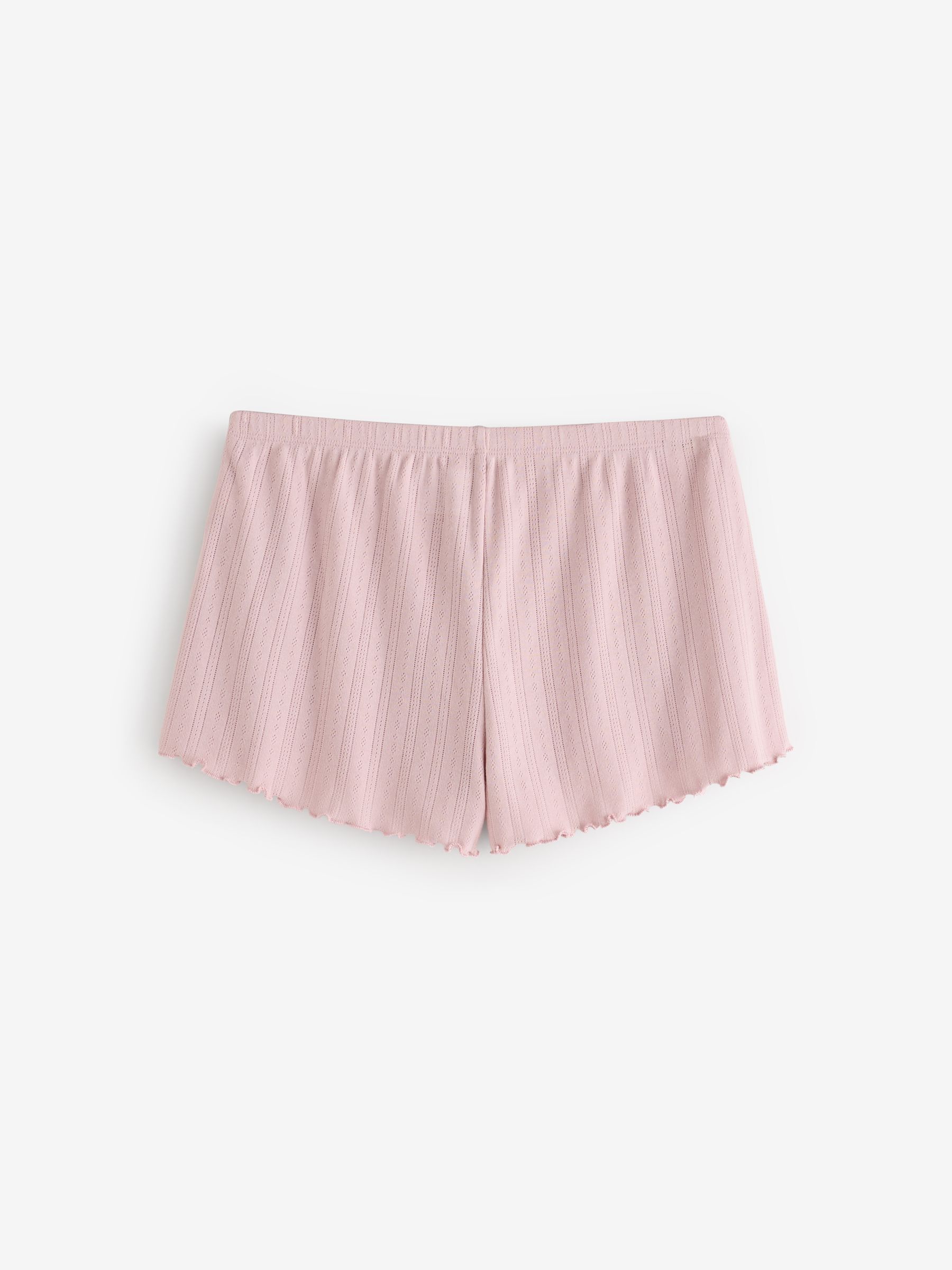 Pink Pointelle Pyjamas Shorts - Image 2 of 4 Pink Pointelle Pyjamas Shorts - Image 2 of 4