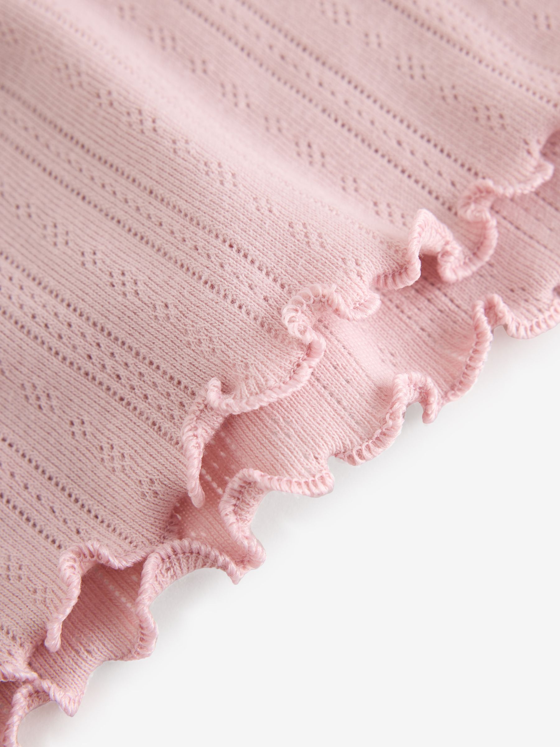 Pink Pointelle Pyjamas Shorts - Image 3 of 4