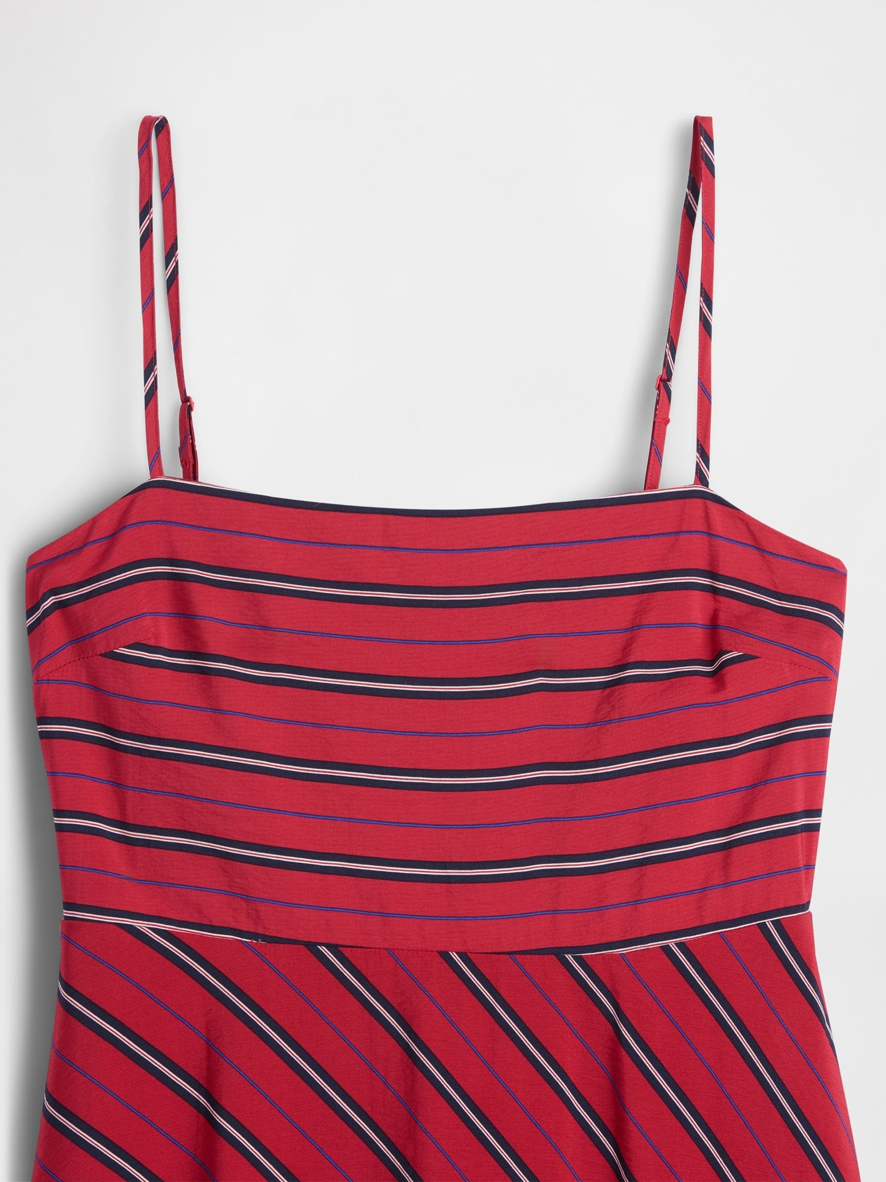 Red Stripe Handkerchief Midi Dress - Image 4 of 4