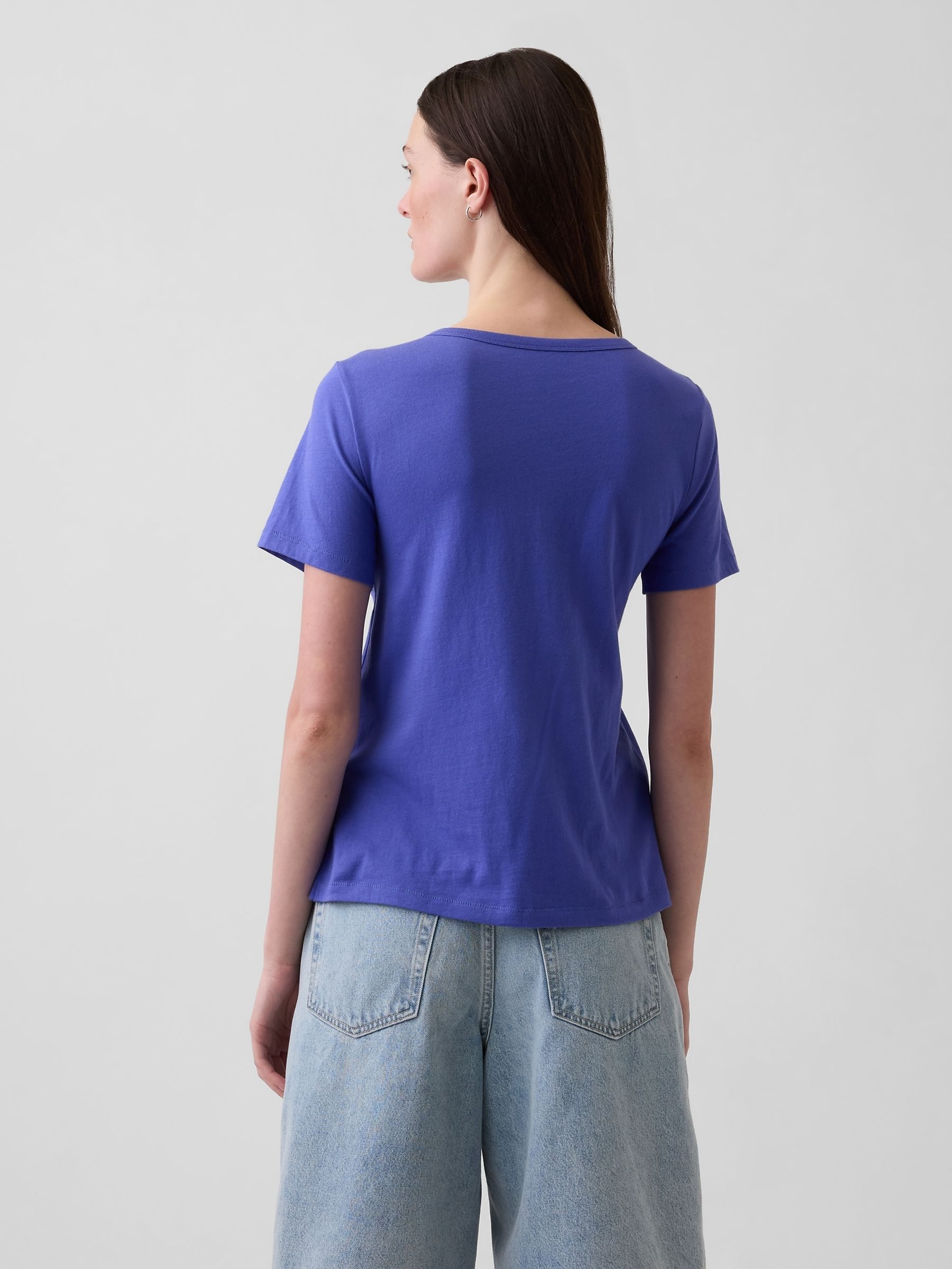 Blue VintageSoft V-Neck Short Sleeve T-Shirt - Image 2 of 3