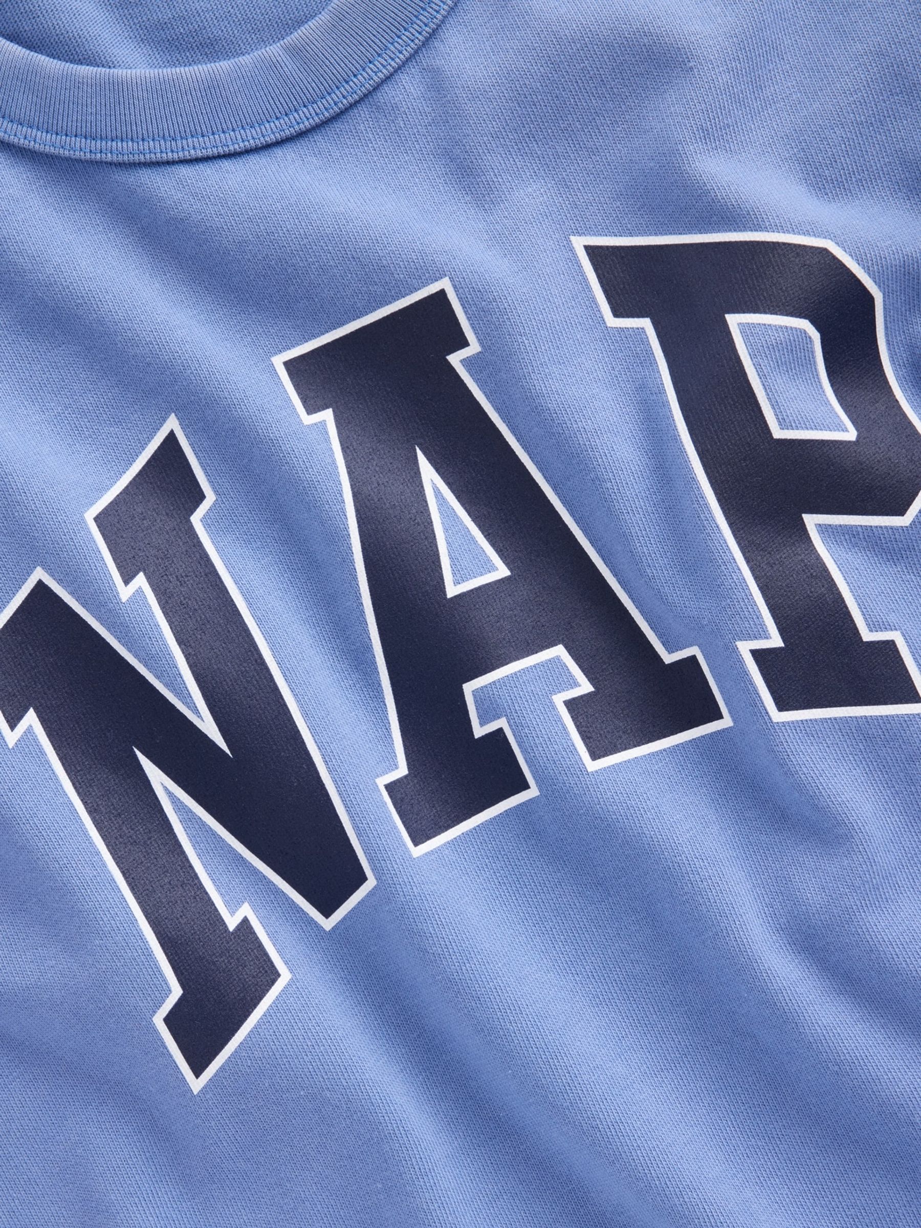 Blue NAP Logo Oversized Pyjama Top - Image 4 of 4 Blue NAP Logo Oversized Pyjama Top - Image 4 of 4