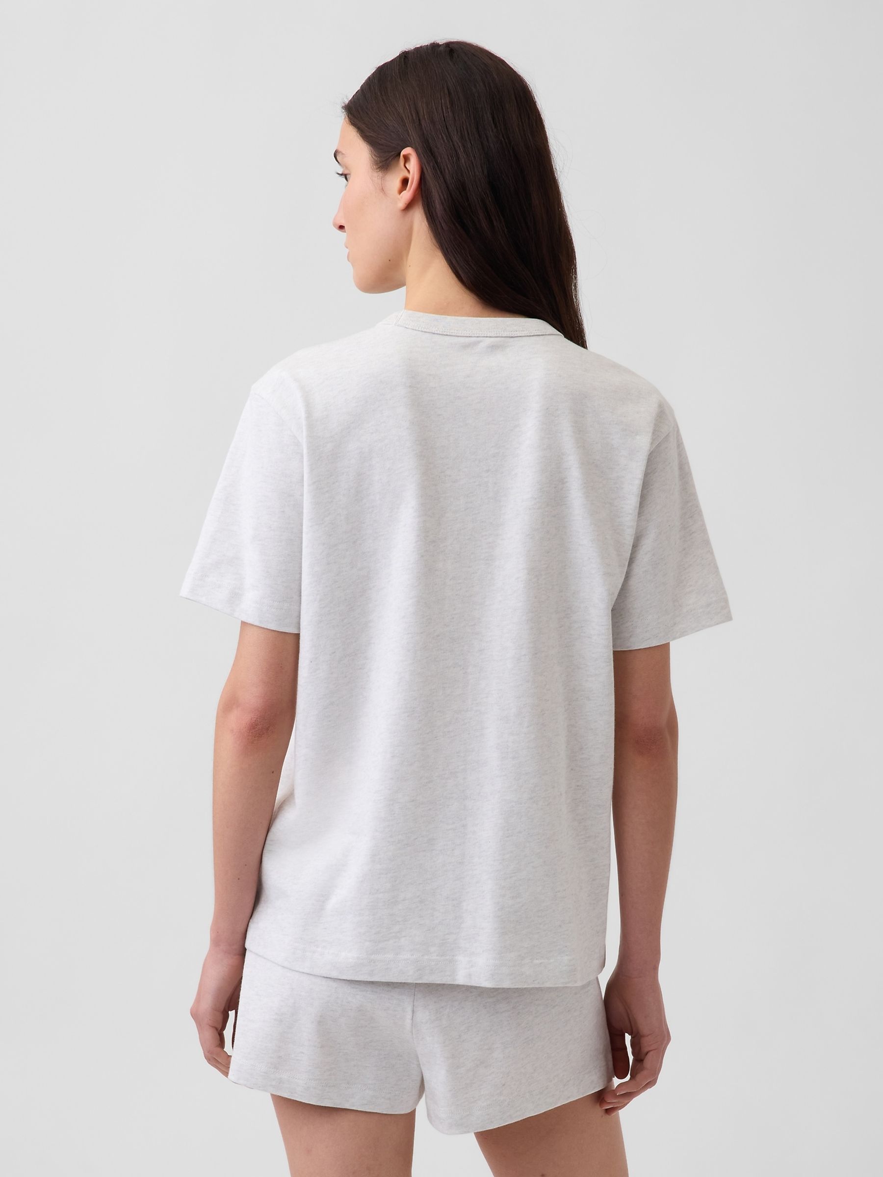 Grey NAP Logo Oversized Pyjama Top - Image 2 of 4 Grey NAP Logo Oversized Pyjama Top - Image 2 of 4