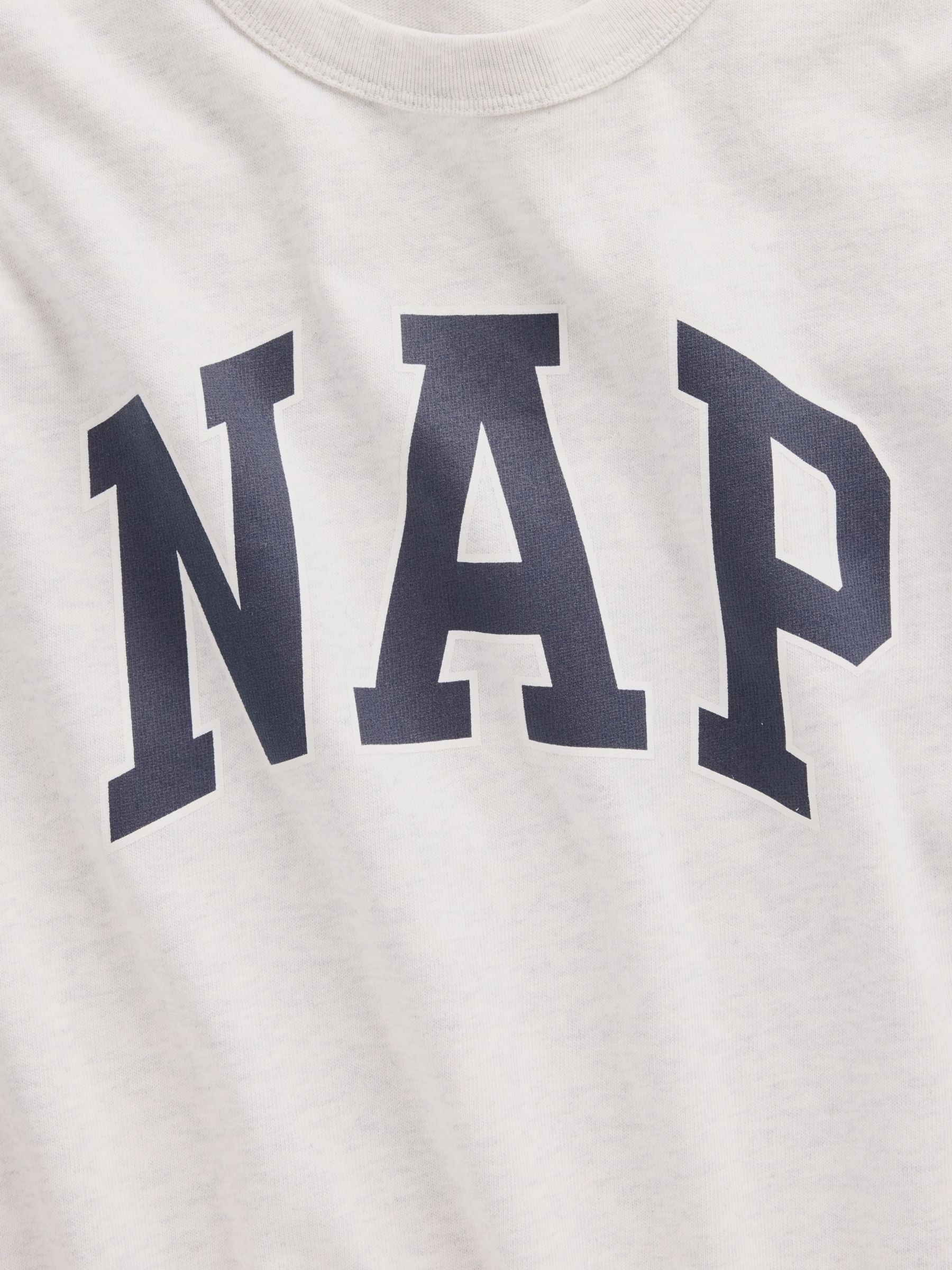 Grey NAP Logo Oversized Pyjama Top - Image 4 of 4 Grey NAP Logo Oversized Pyjama Top - Image 4 of 4