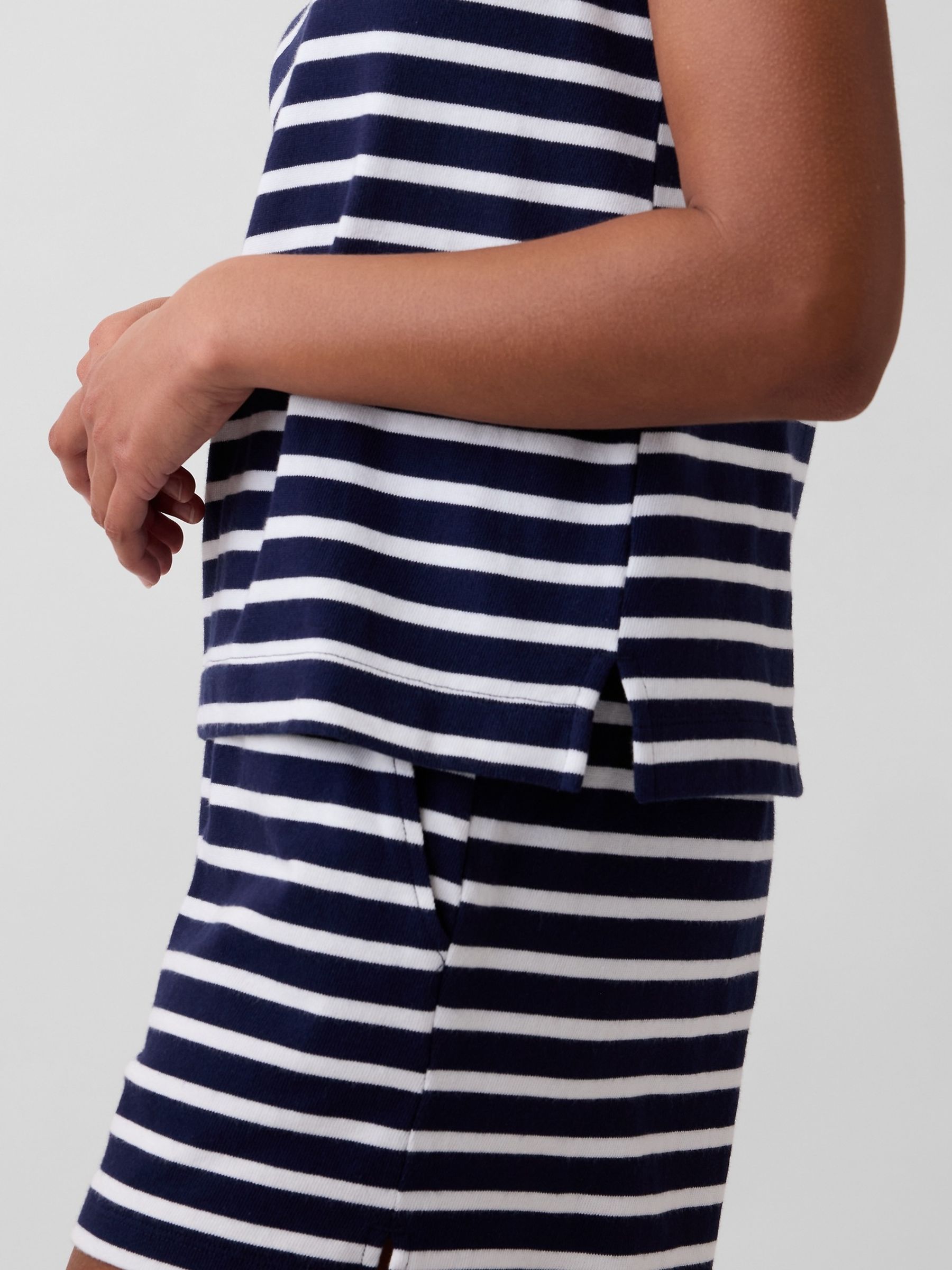 Navy/White Stripe Boatneck Top - Image 4 of 5