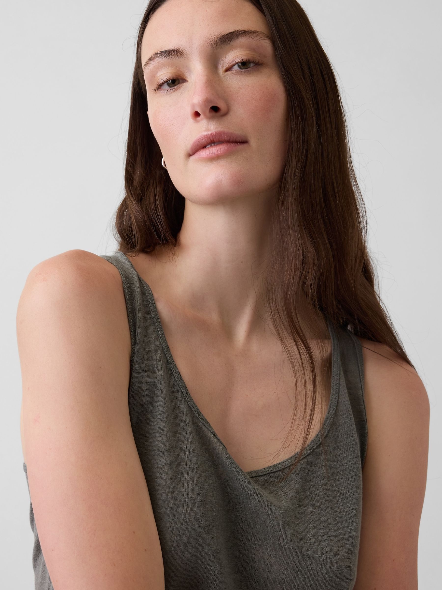Grey Linen-Blend Vest - Image 4 of 4 Grey Linen-Blend Vest - Image 4 of 4