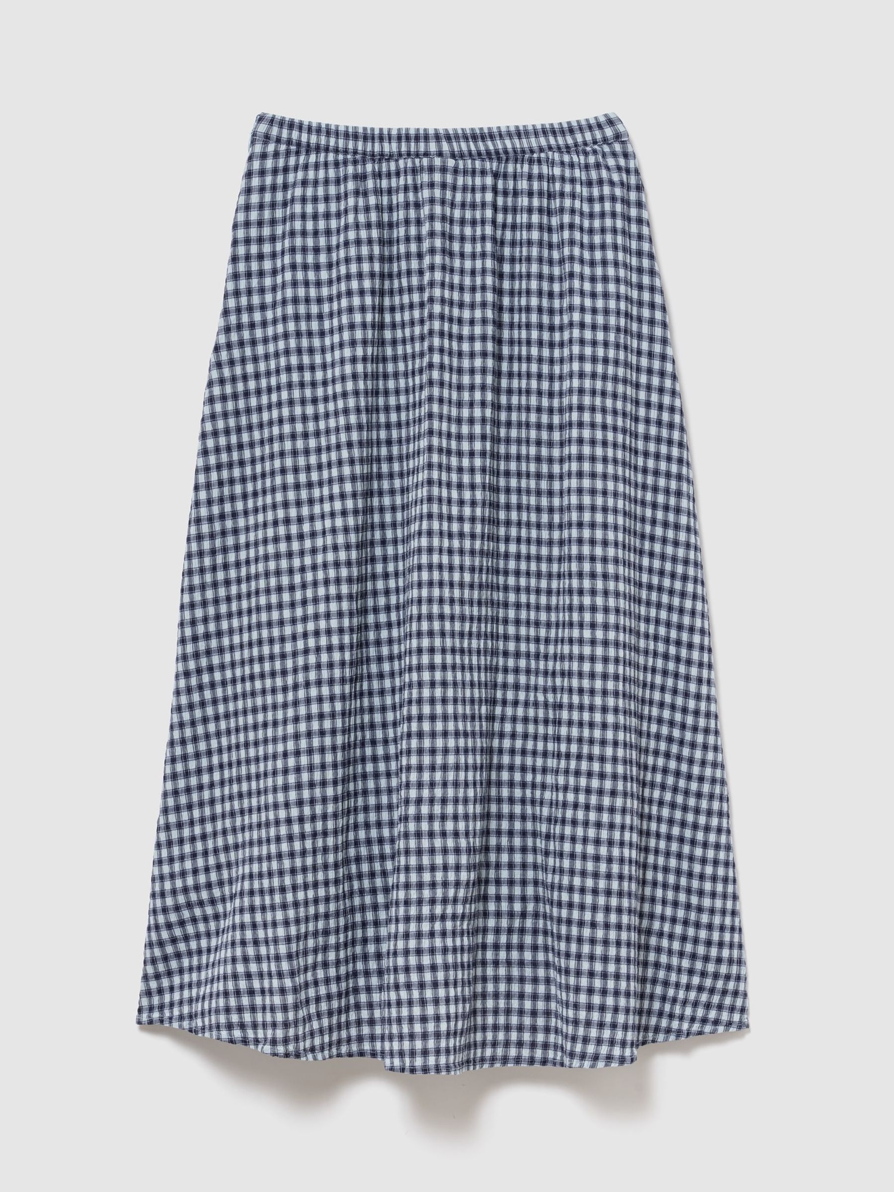 Blue Gingham Maxi Skirt - Image 1 of 3