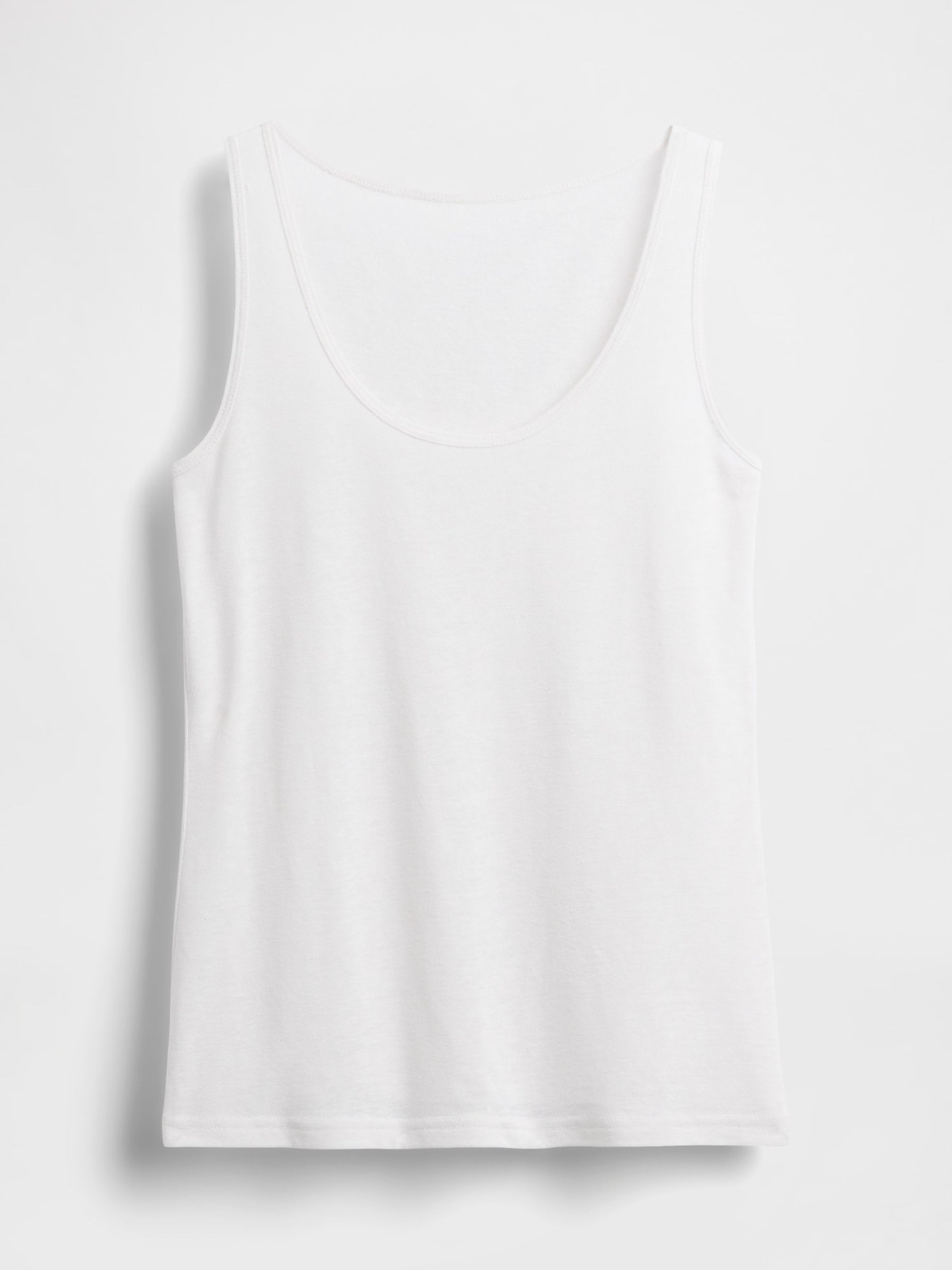 White Linen-Blend Vest Top - Image 4 of 5