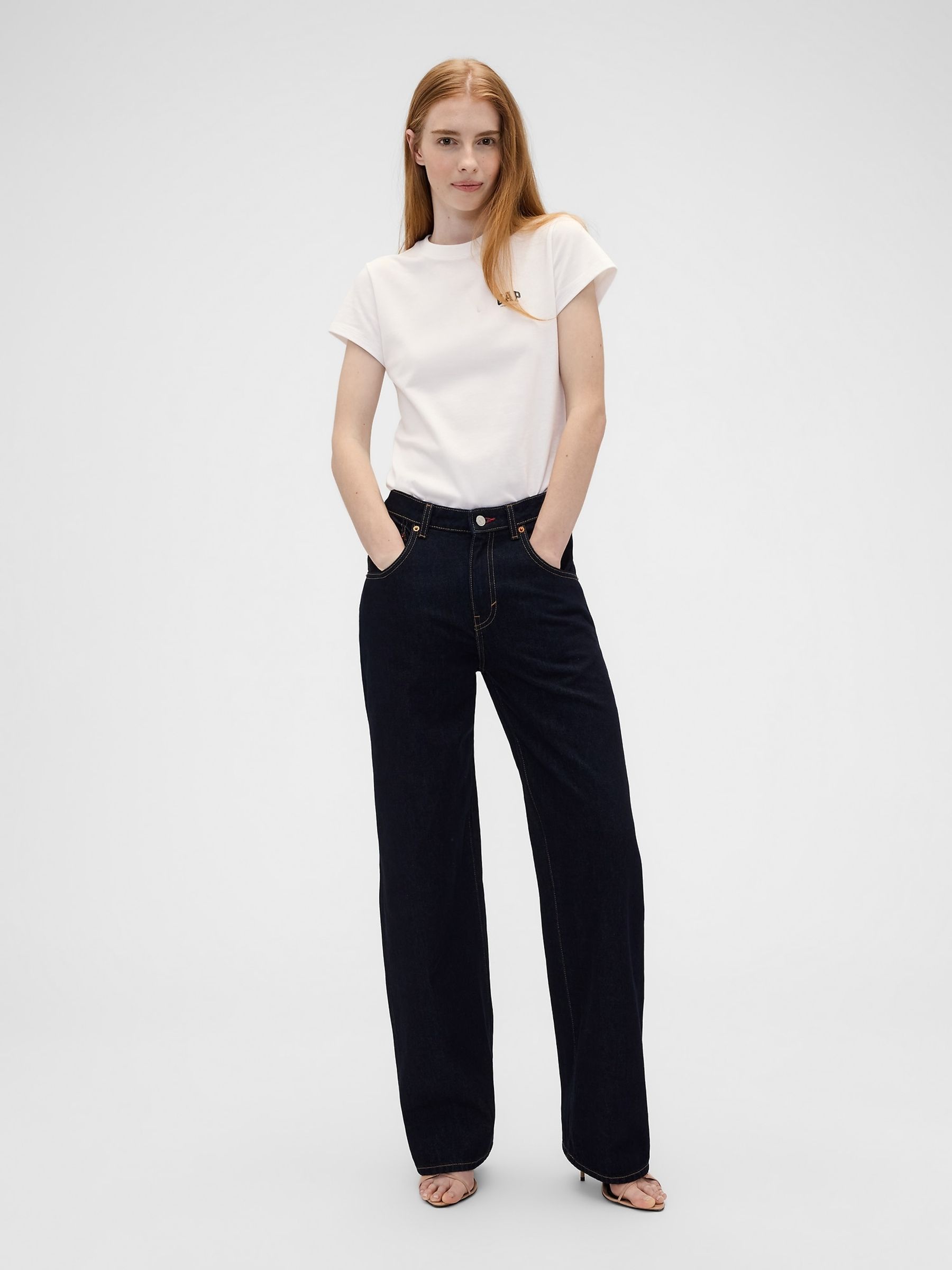 Gap x Victoria Beckham White Logo T-Shirt - Image 5 of 7