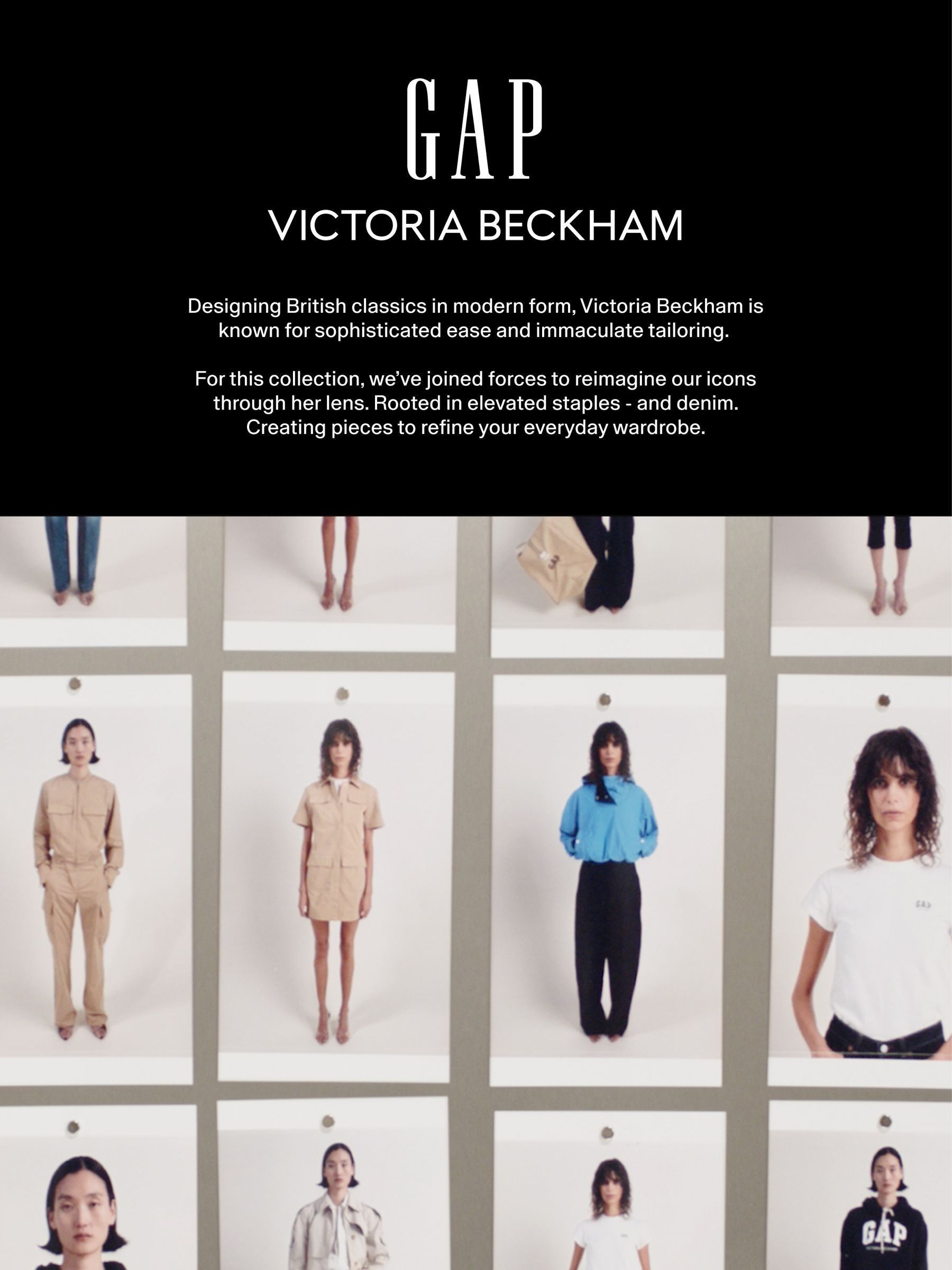 Gap x Victoria Beckham Navy/White Oversized Weekender Bag - Image 6 of 6