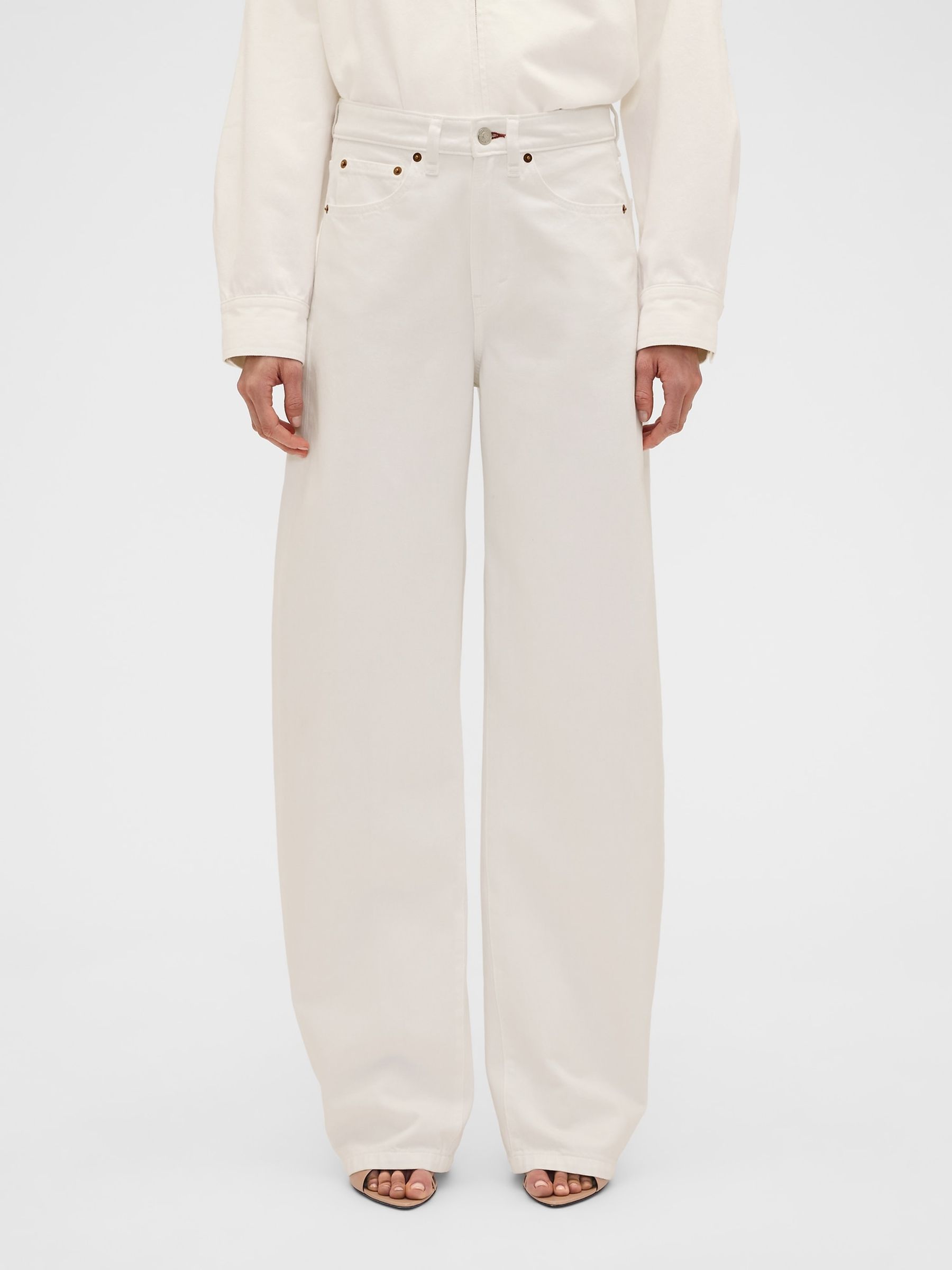 Gap x Victoria Beckham White High Waisted Arc Jeans - Image 1 of 6
