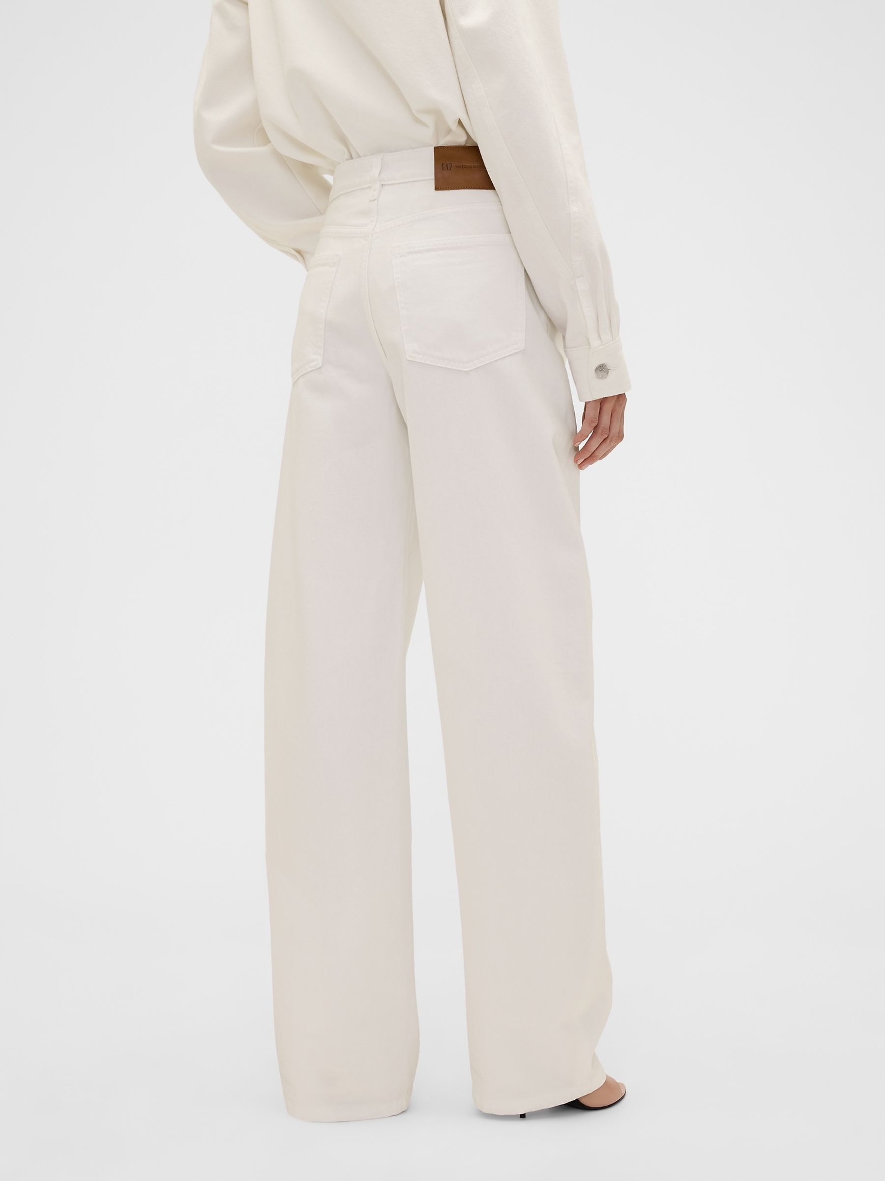 Gap x Victoria Beckham White High Waisted Arc Jeans - Image 3 of 6
