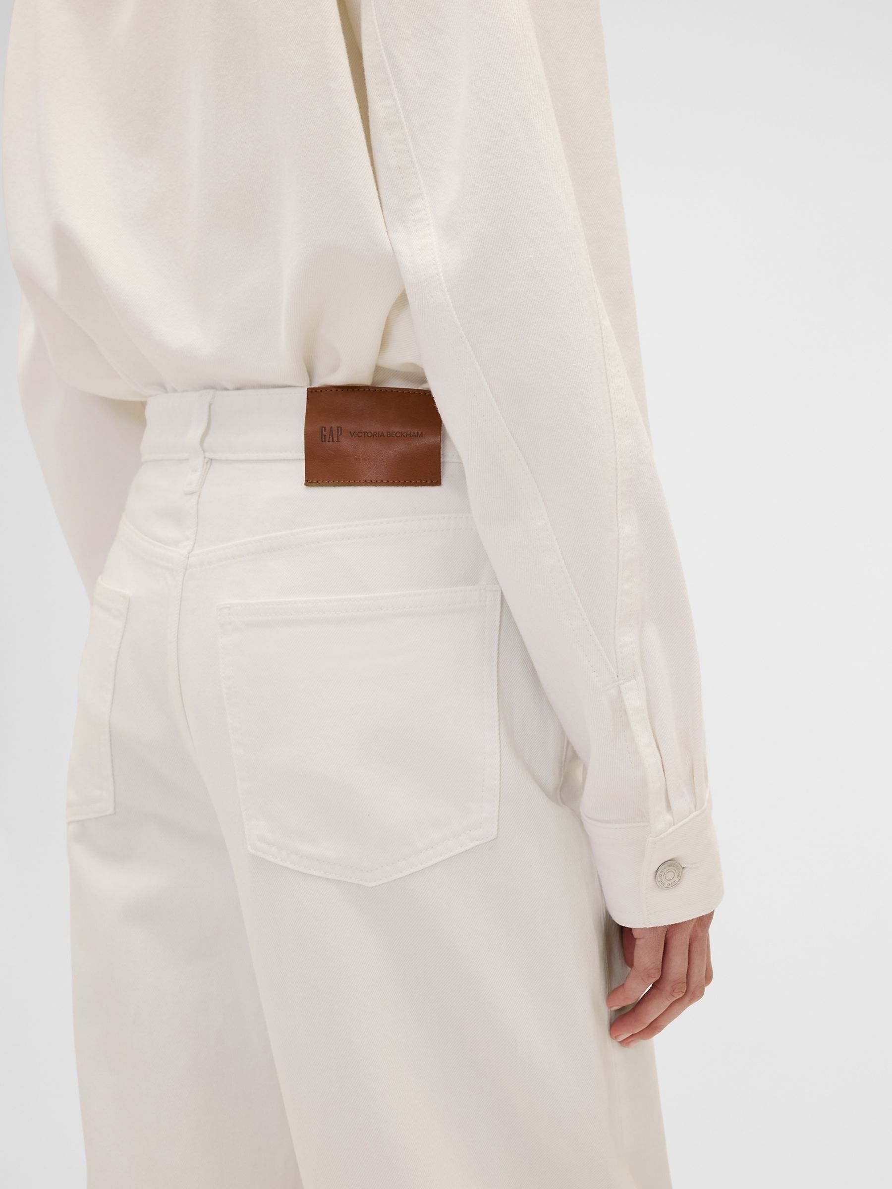 Gap x Victoria Beckham White High Waisted Arc Jeans - Image 4 of 6