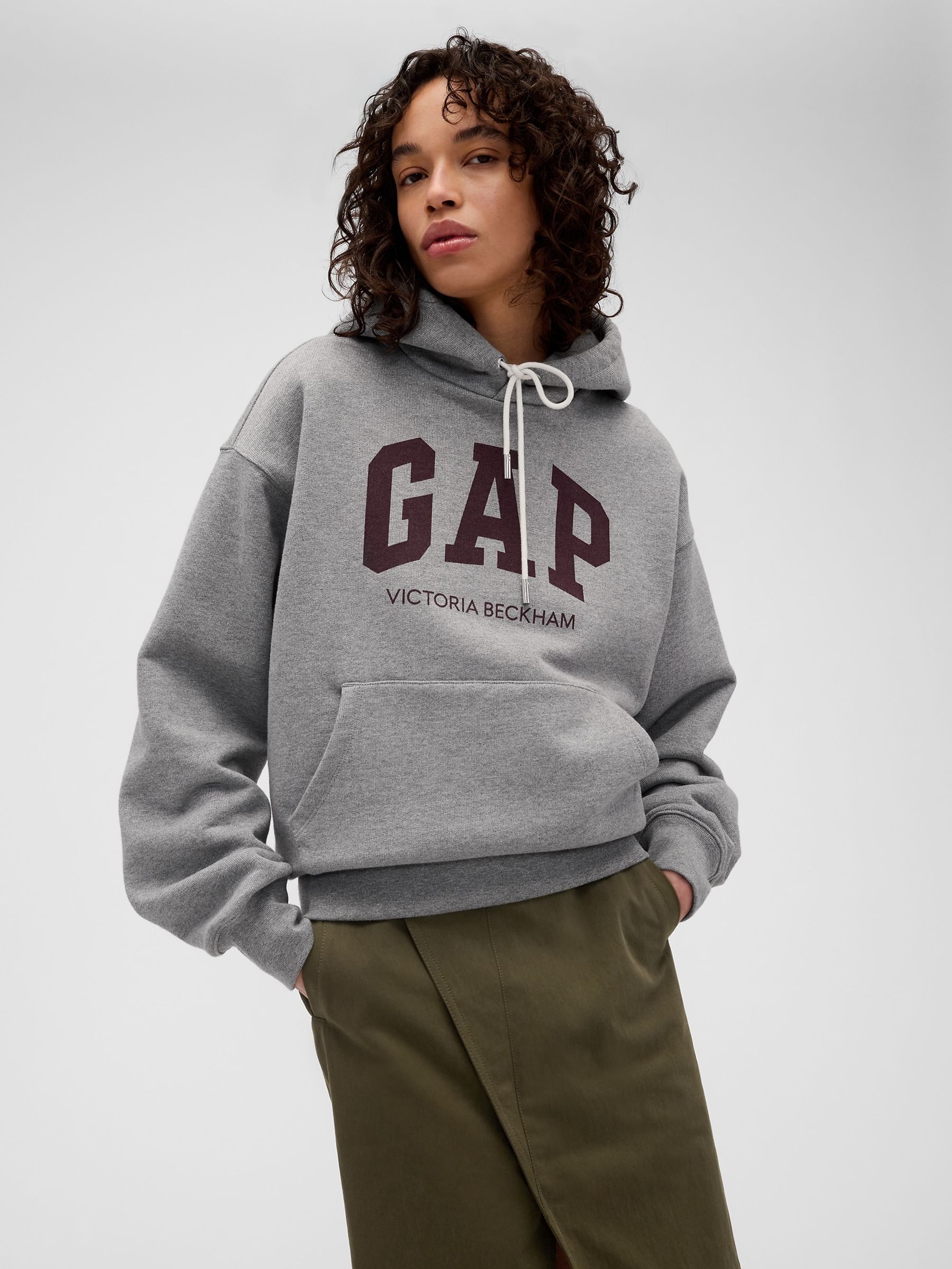 Gap x Victoria Beckham Grey Extra Heavyweight French Terry Hoodie - Image 1 of 4