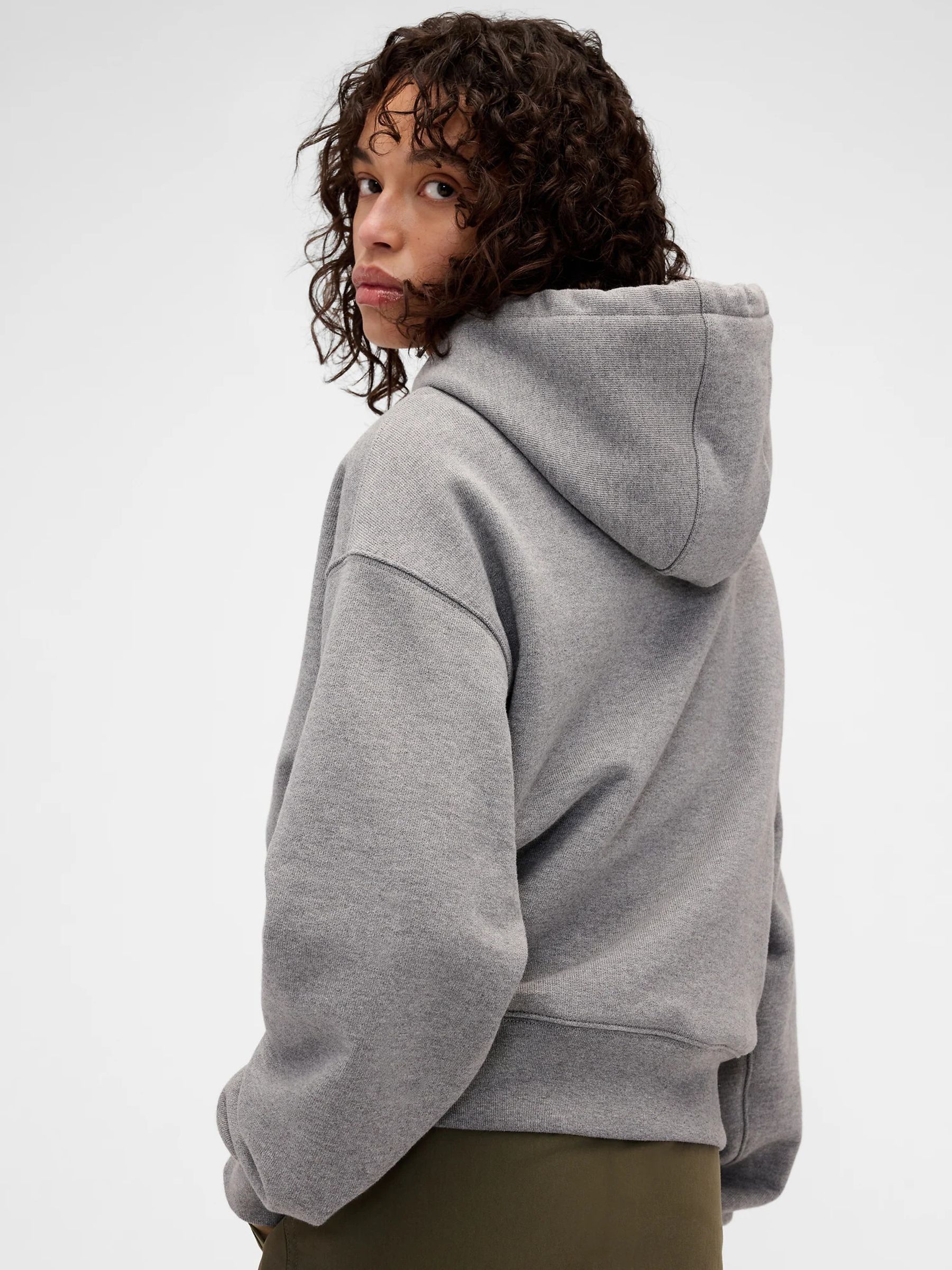 Gap x Victoria Beckham Grey Extra Heavyweight French Terry Hoodie - Image 2 of 4