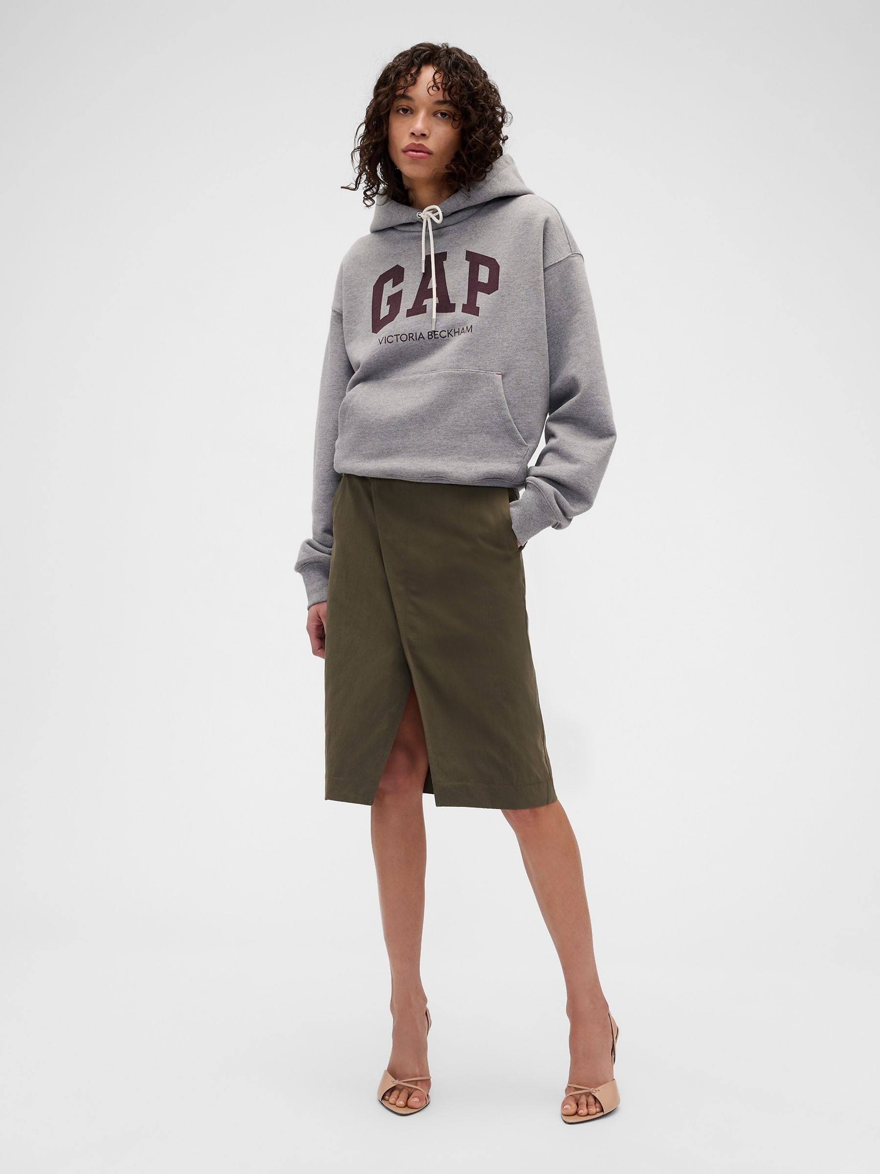 Gap x Victoria Beckham Grey Extra Heavyweight French Terry Hoodie - Image 3 of 4