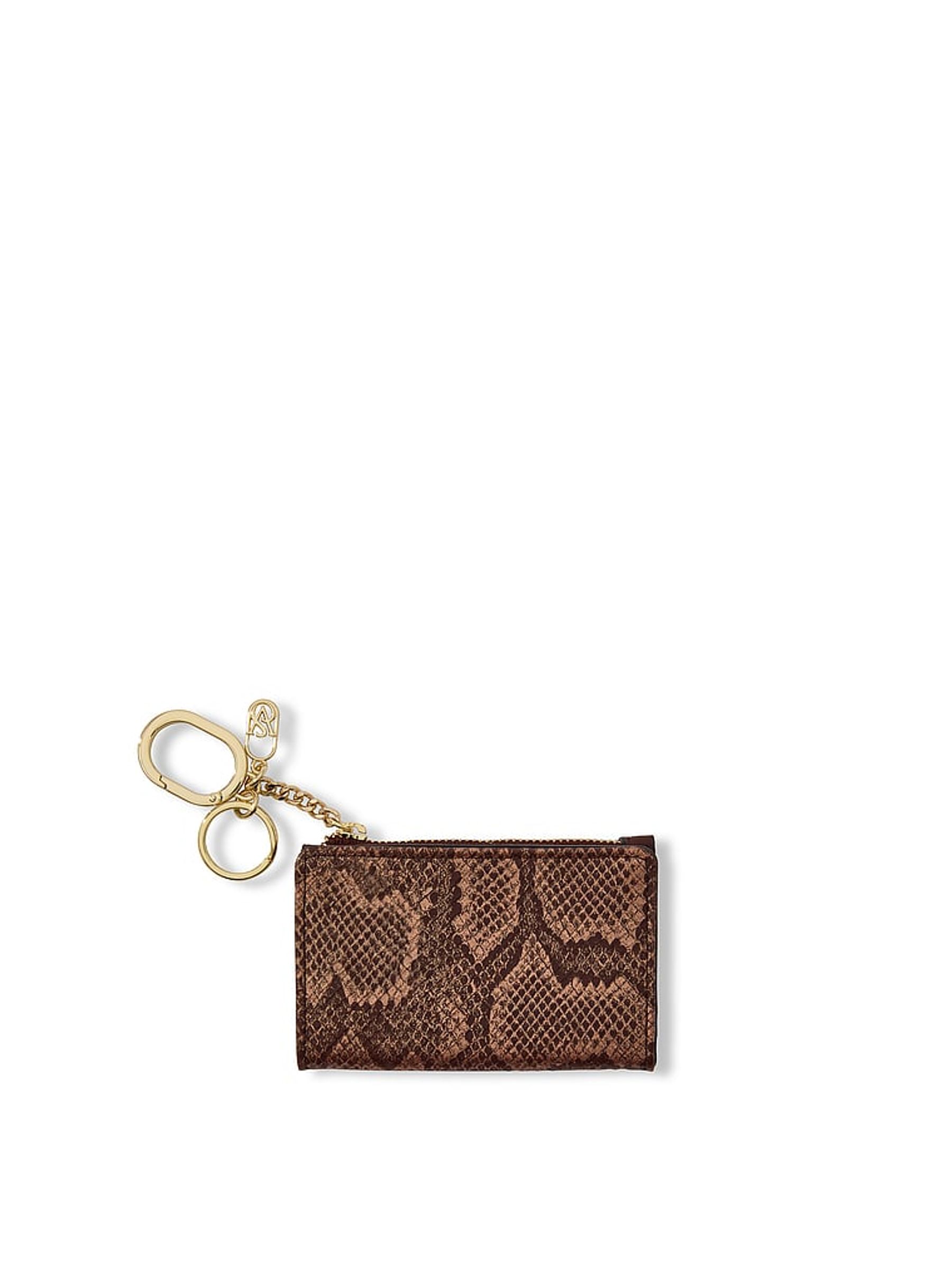 Brown Snake Print Foldable Keyring Card Holder - Image 1 of 3