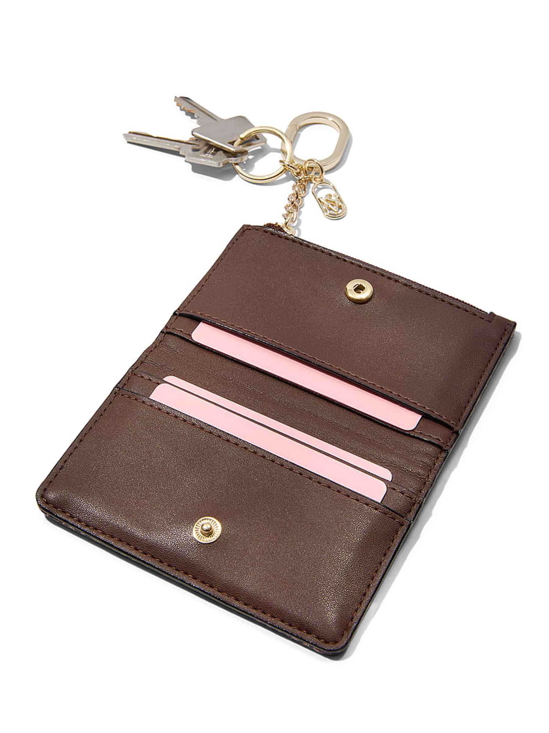 Brown Snake Print Foldable Keyring Card Holder - Image 3 of 3