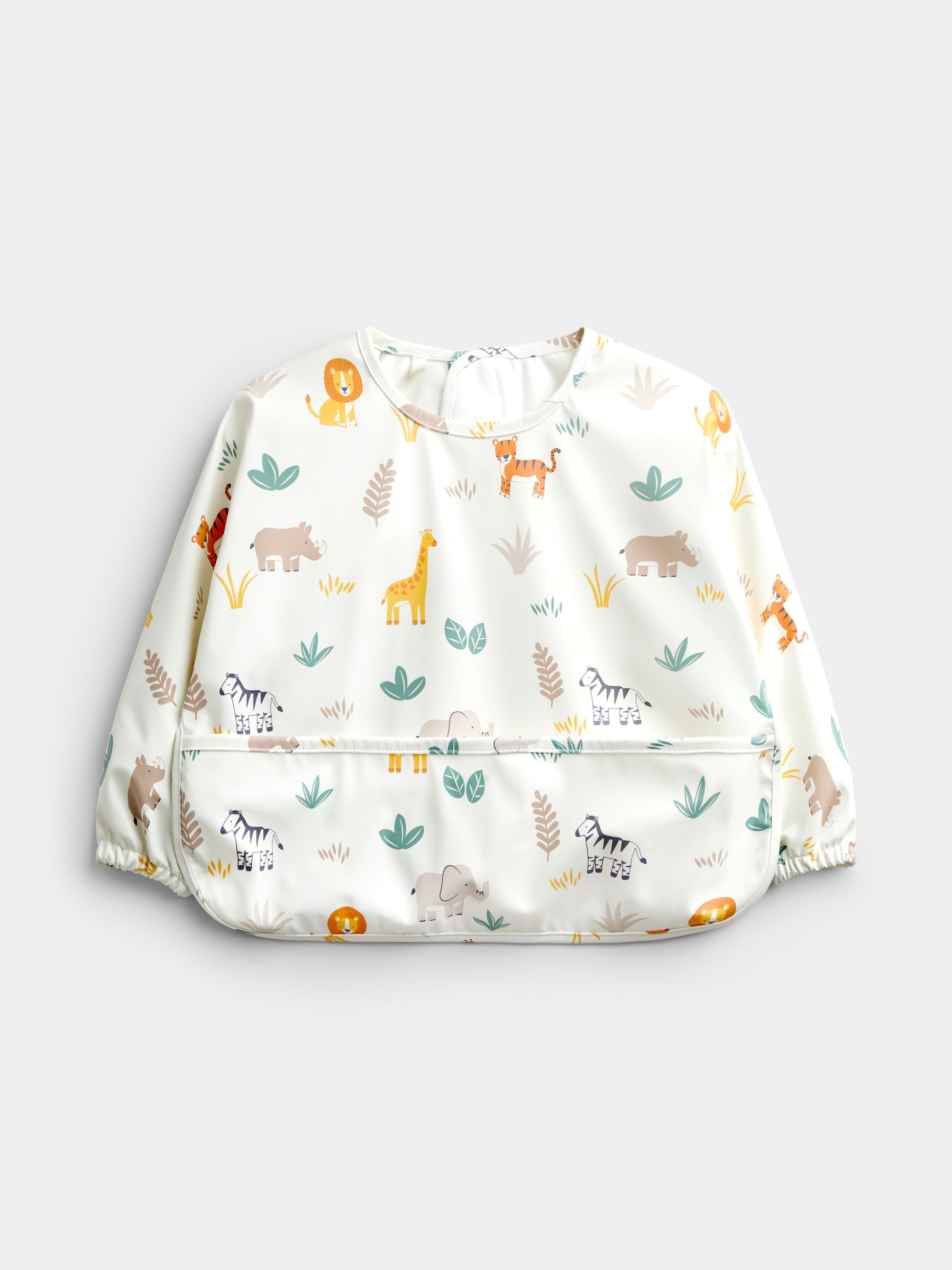 Sage Green Safari 2-Pack Sleeve Bib Set - Image 2 of 7