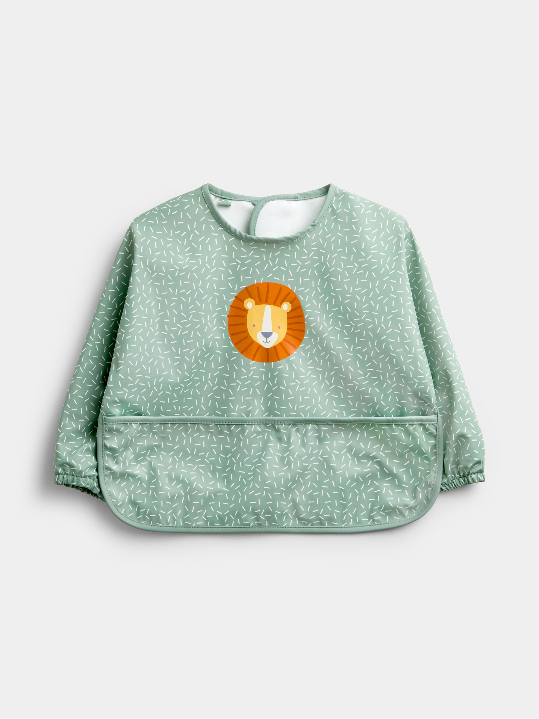 Sage Green Safari 2-Pack Sleeve Bib Set - Image 3 of 7