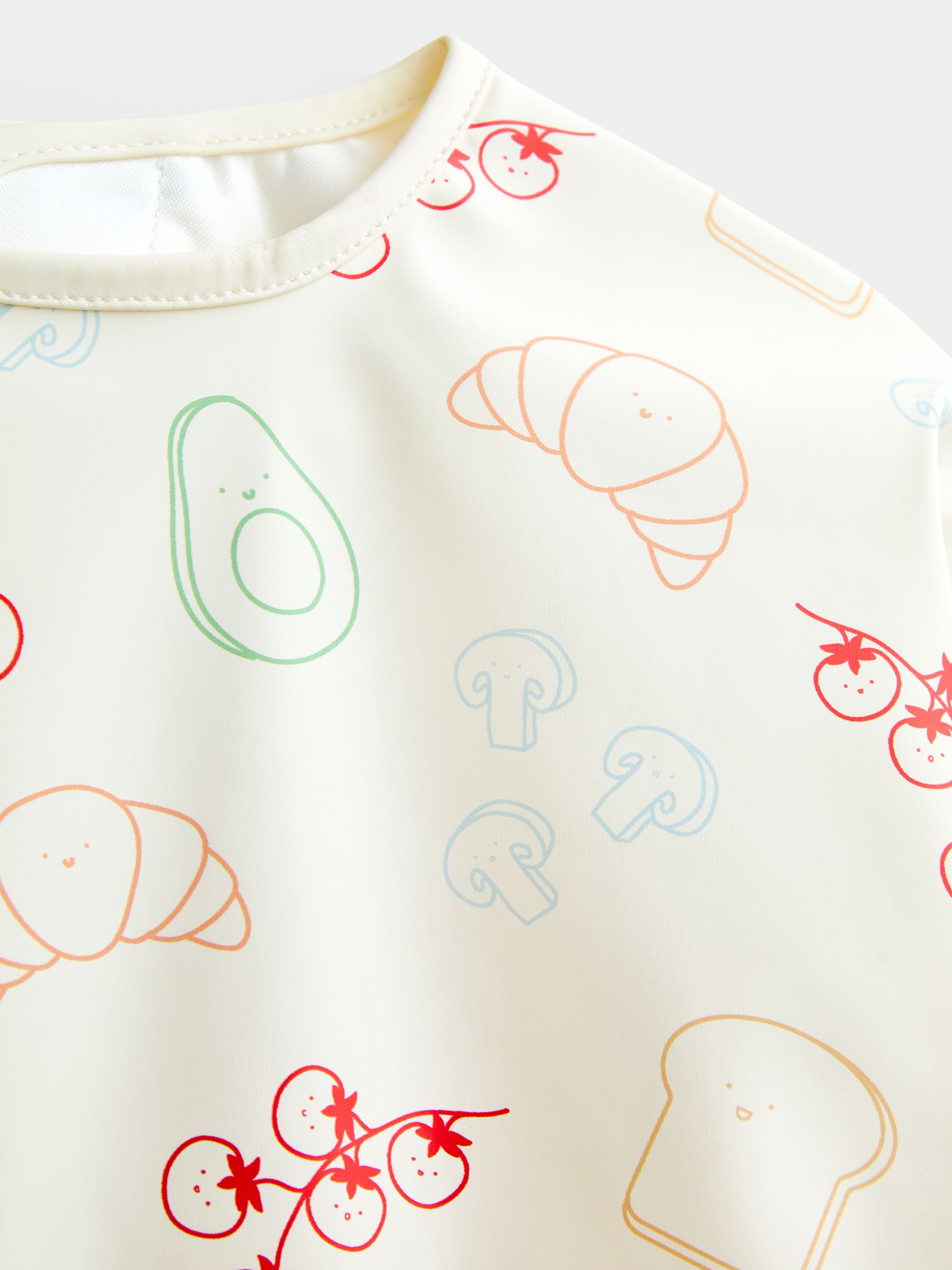 Cream Bon Appétit Sleeved Bib - Image 3 of 4