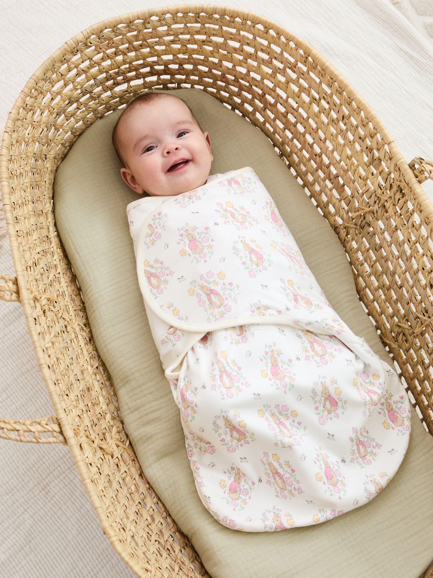 Pink Peter Rabbit Flopsy Swaddle - Image 1 of 3