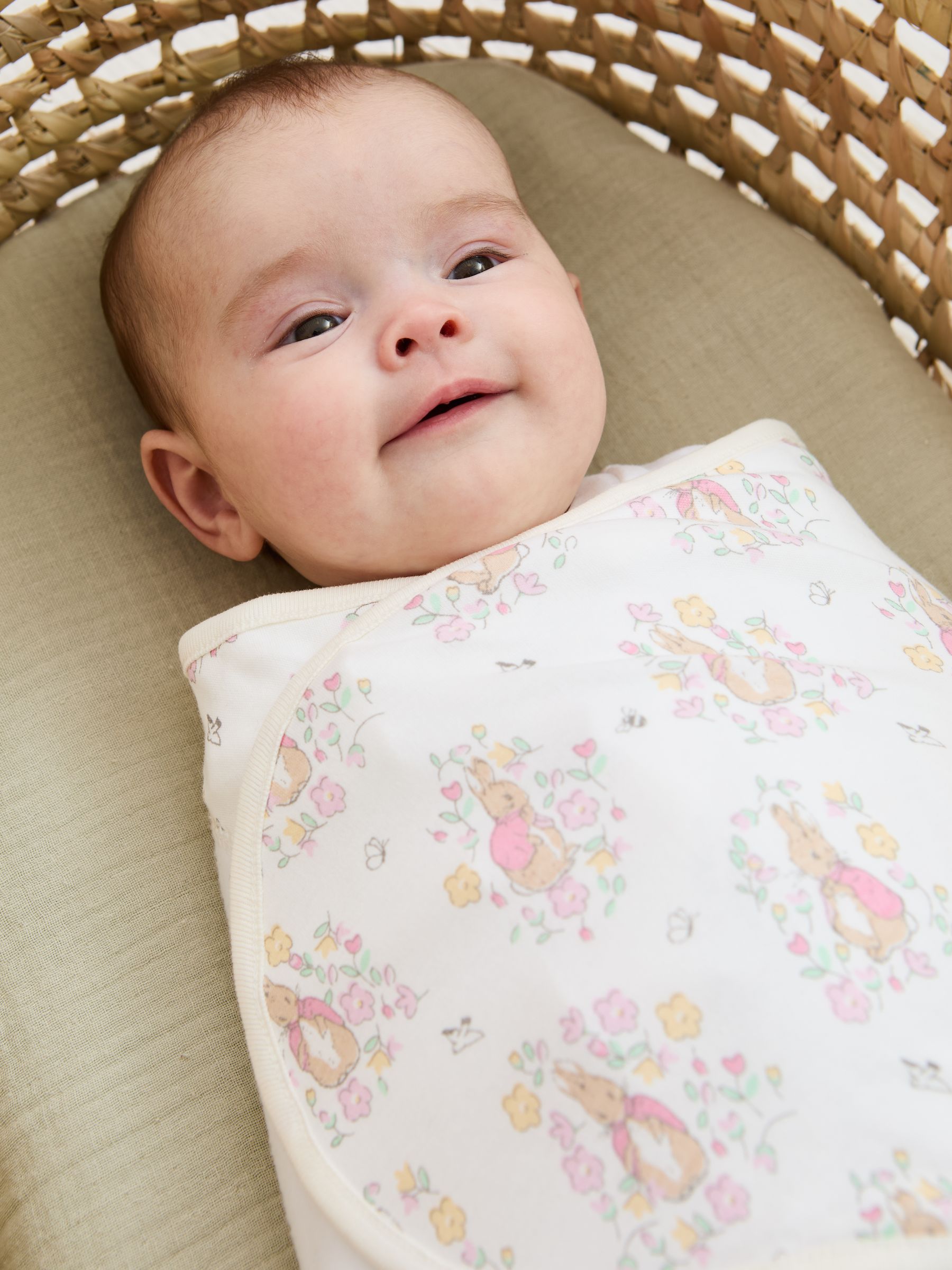Pink Peter Rabbit Flopsy Swaddle - Image 3 of 3 Pink Peter Rabbit Flopsy Swaddle - Image 3 of 3