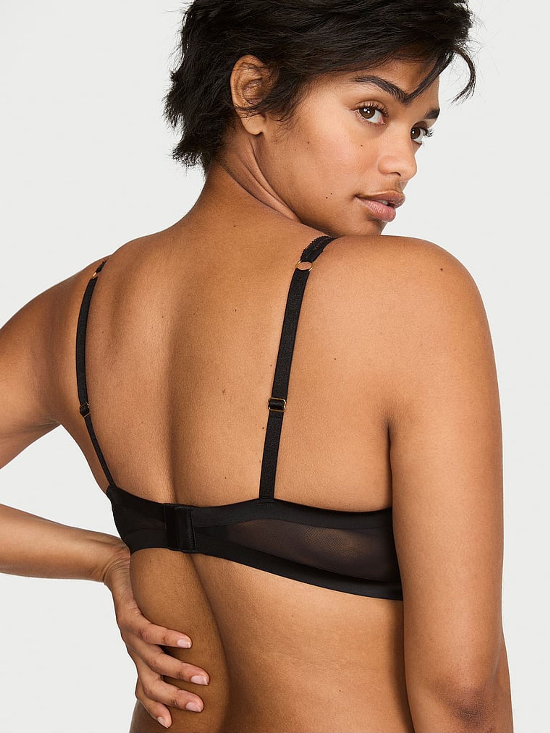 Black Push Up Viper Embroidey Bra - Image 2 of 2 Black Push Up Viper Embroidey Bra - Image 2 of 2
