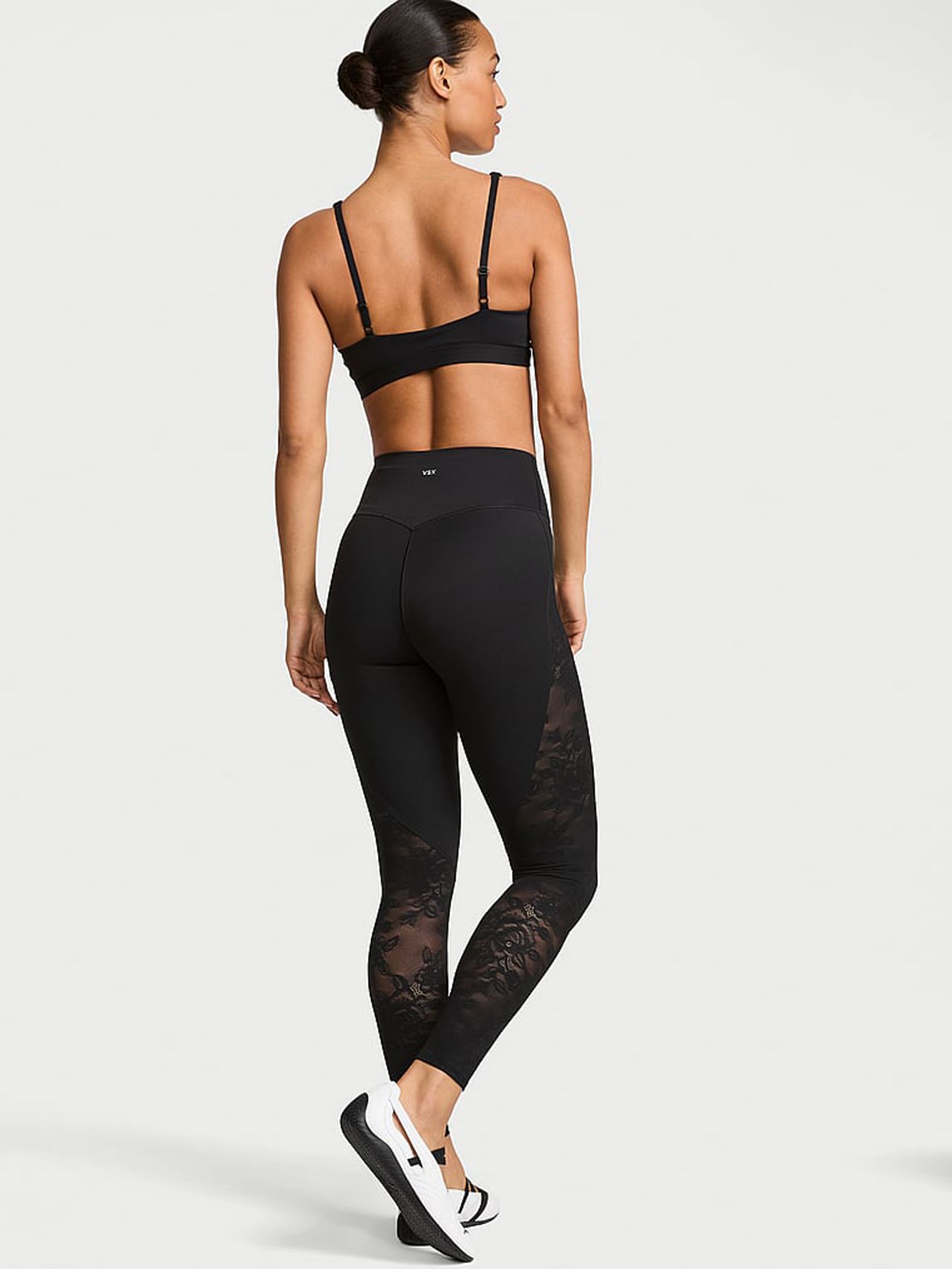 Black Elevate™ Lace High Waisted Leggings - Image 3 of 3