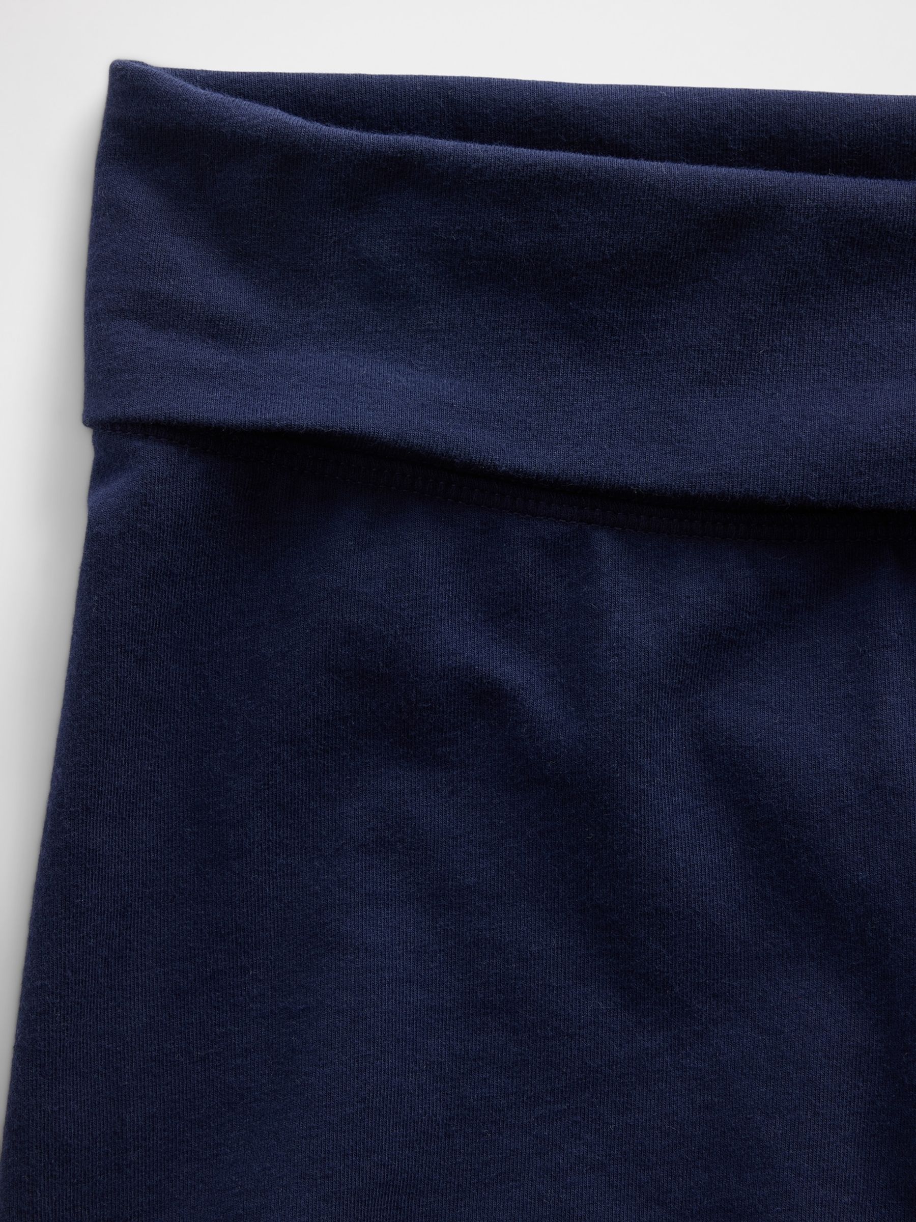 Navy Foldover Bike Shorts - Image 4 of 5