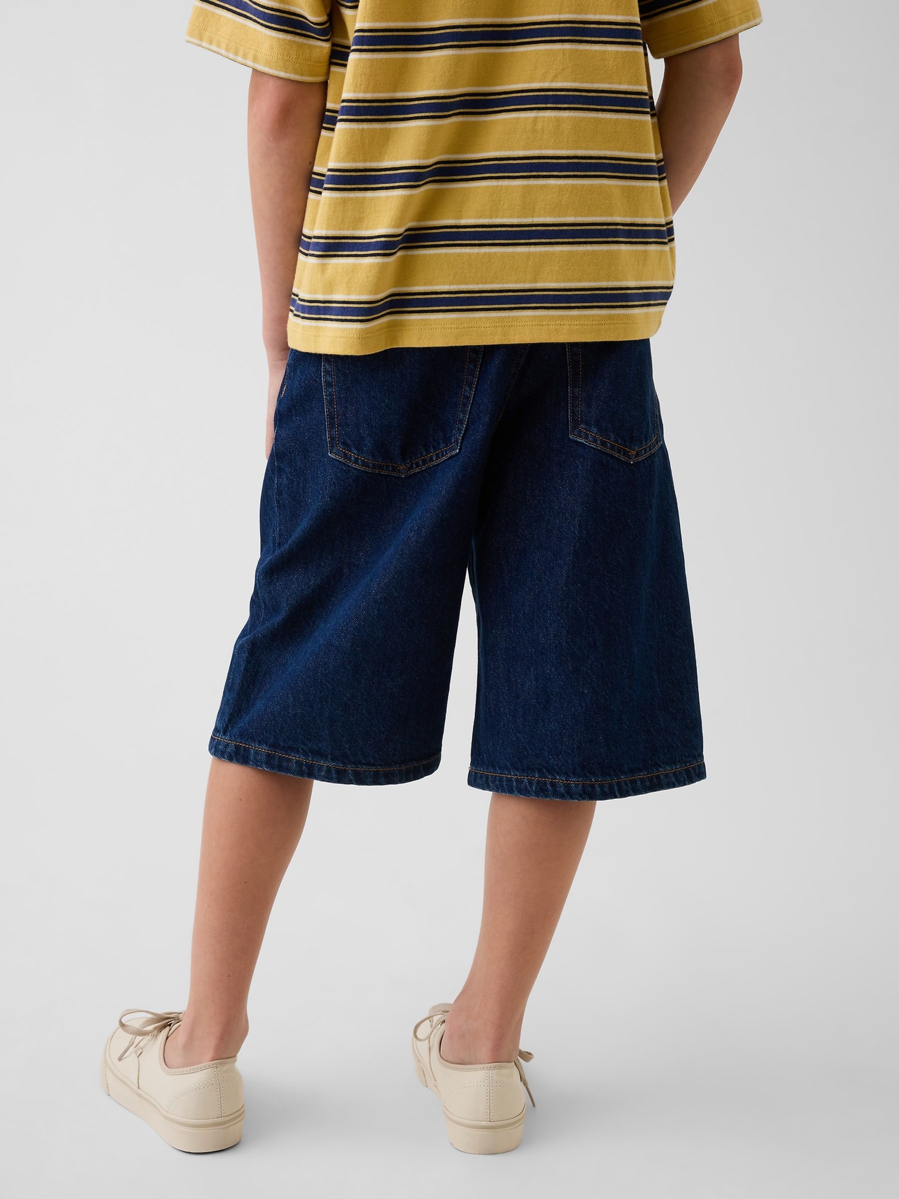 Dark Wash Baggy Denim Shorts - Image 2 of 5