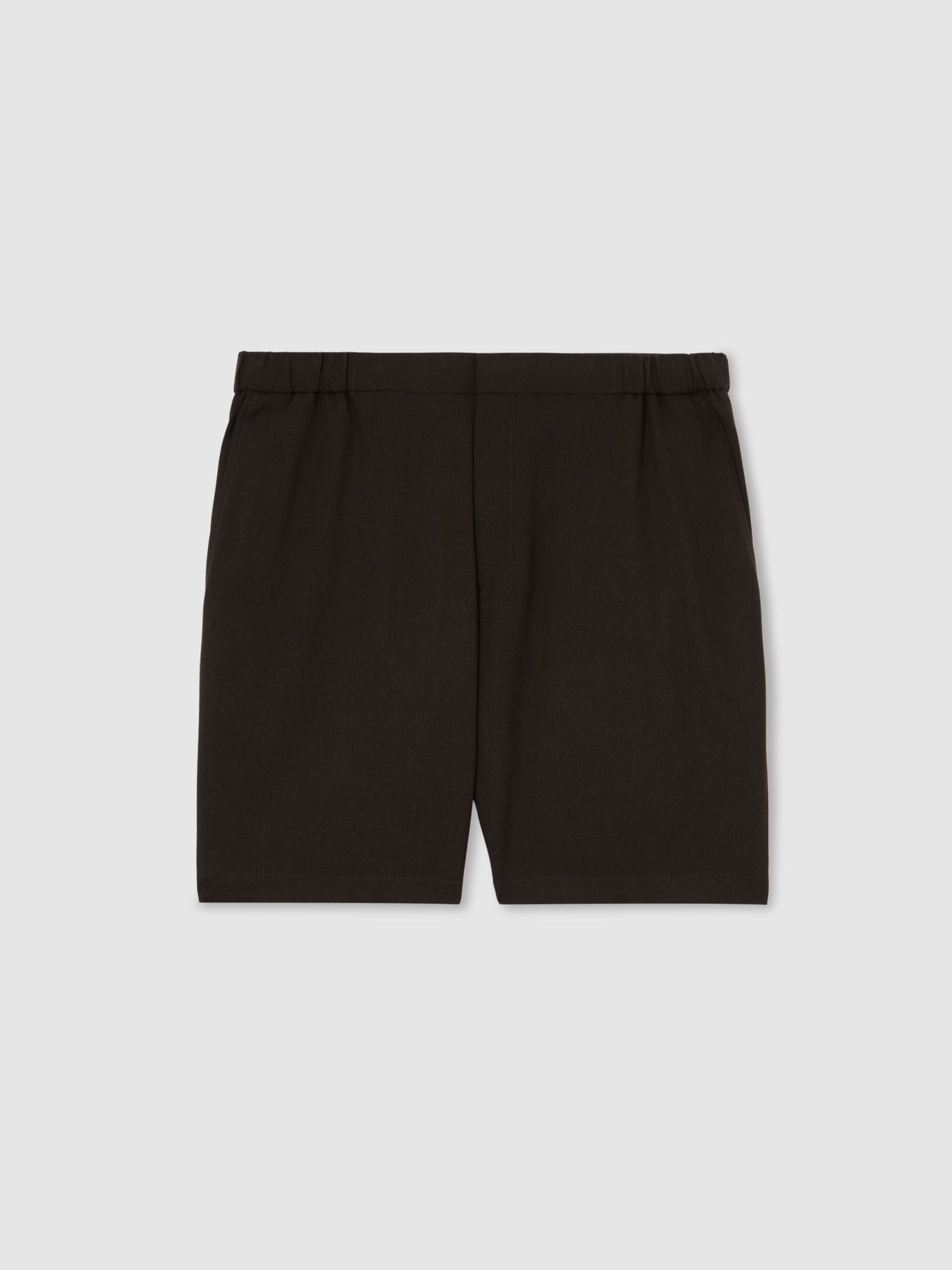 Drawstring Chino Shorts in Brown - Image 2 of 6
